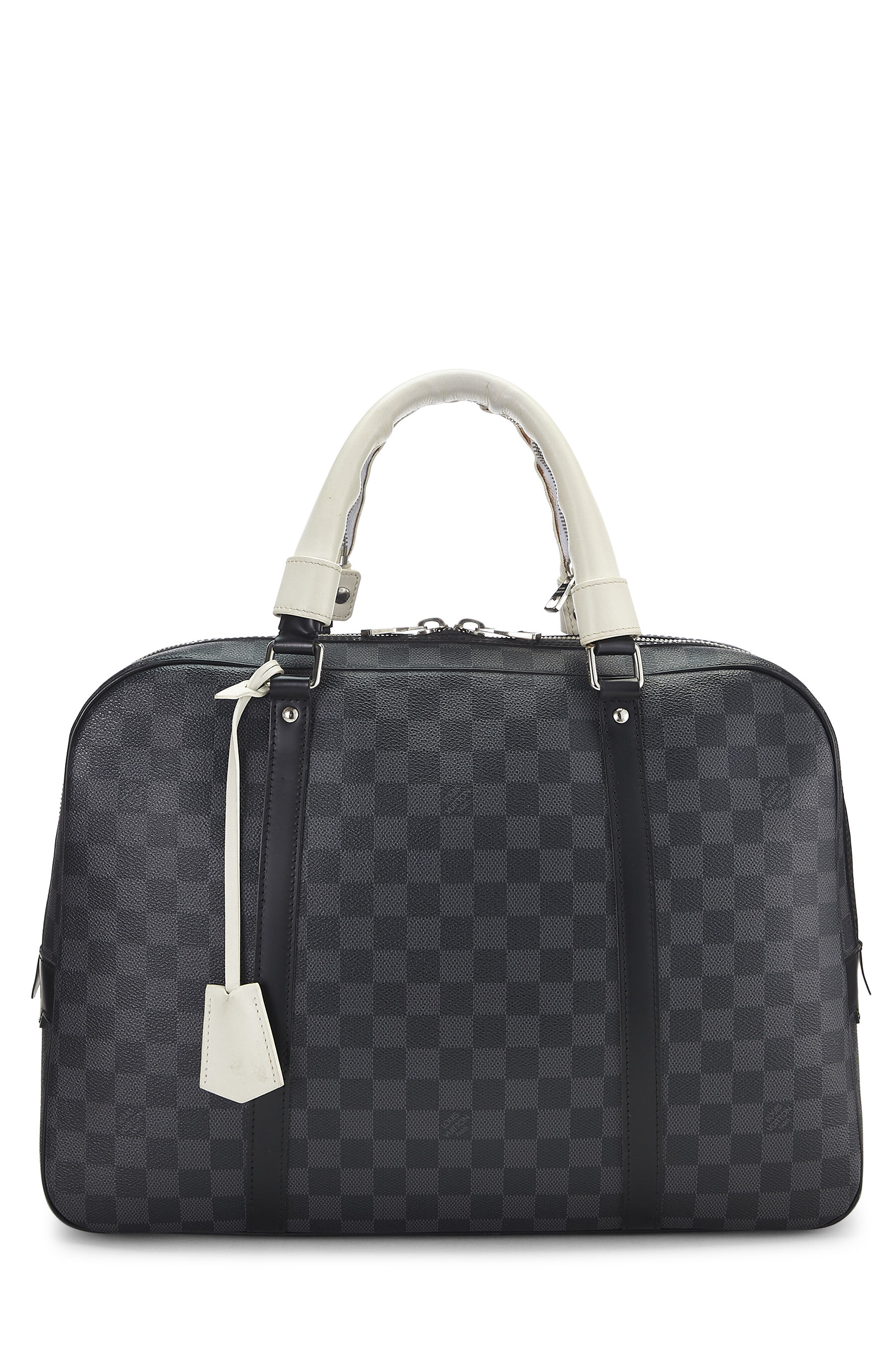 Women's Canvas Louis Vuitton Damier Graphite Porte Documents-Voyage in White