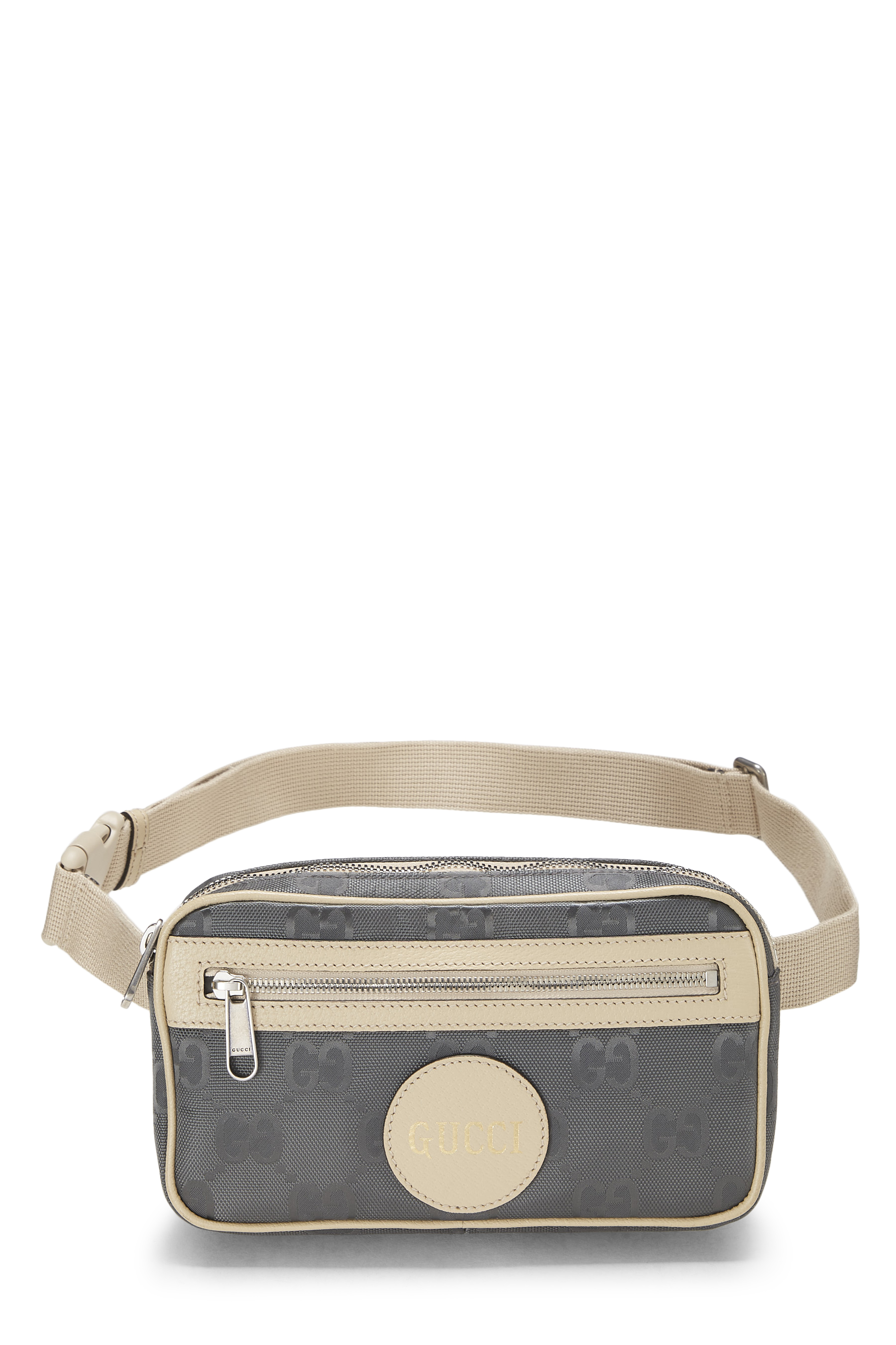 Women's Gucci Grey GG Nylon Off the Grid Belt Bag in Grey