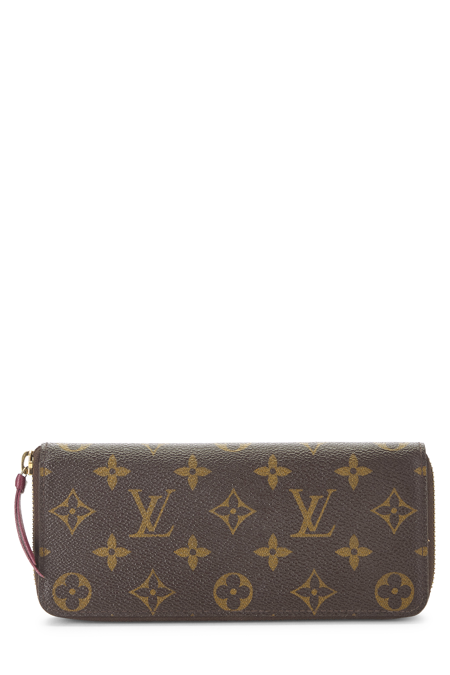Women's Louis Vuitton Burgundy Monogram Canvas Clemence Wallet in Purple