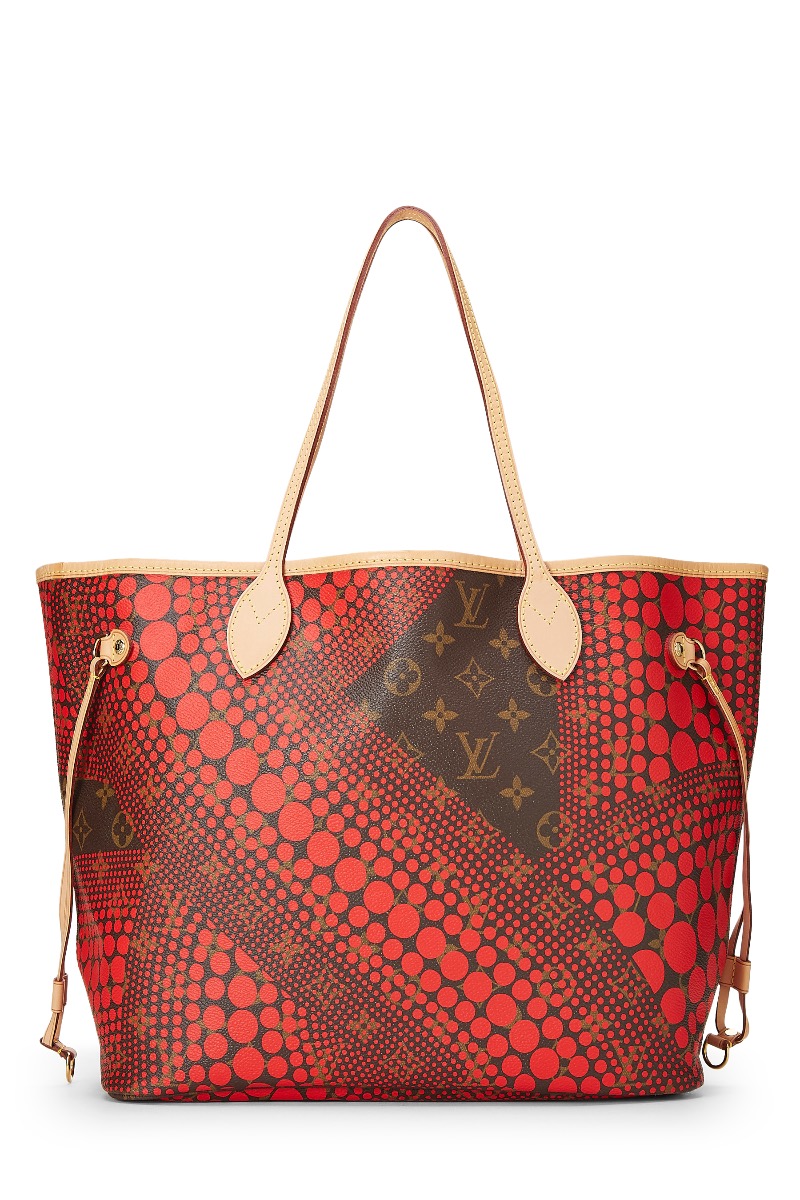 Women's Louis Vuitton Yayoi Kusama x Louis Vuitton Red Monogram Dots Infinity Neverfull MM in Red MM