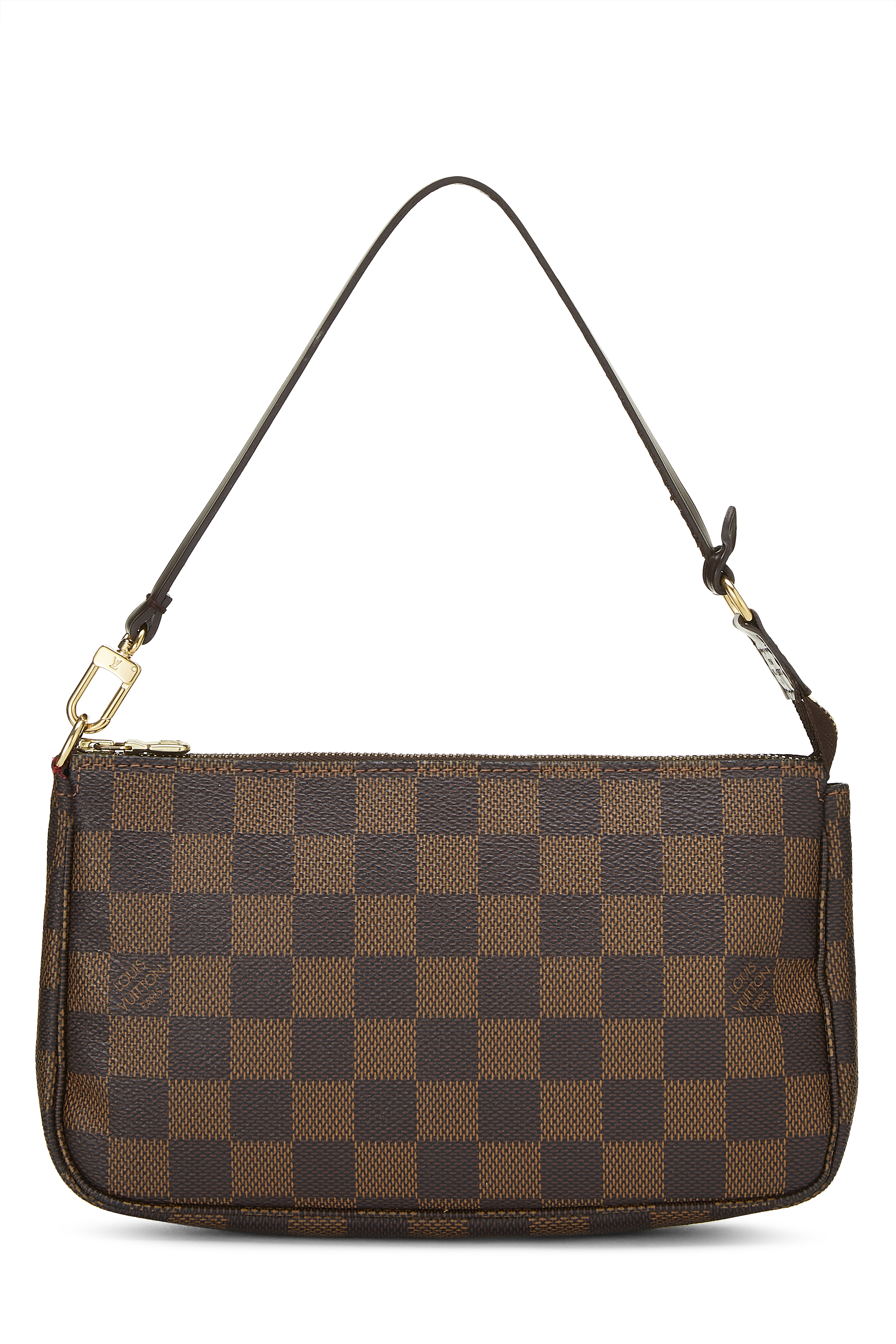 Women's Canvas Louis Vuitton Damier Ebene Pochette Accessoires in Brown