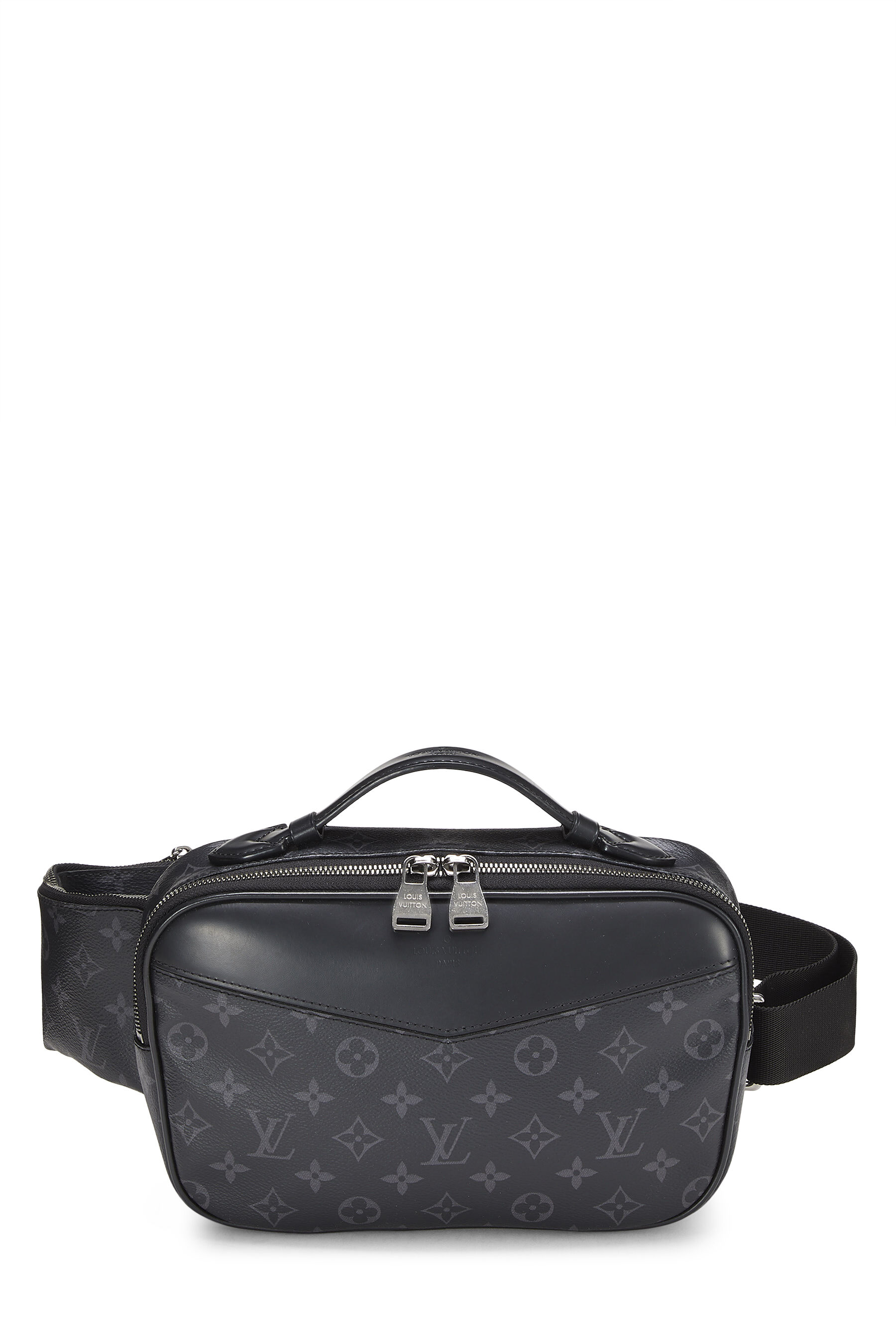 Women's Louis Vuitton Black Monogram Eclipse Canvas Bumbag Explorer in Black
