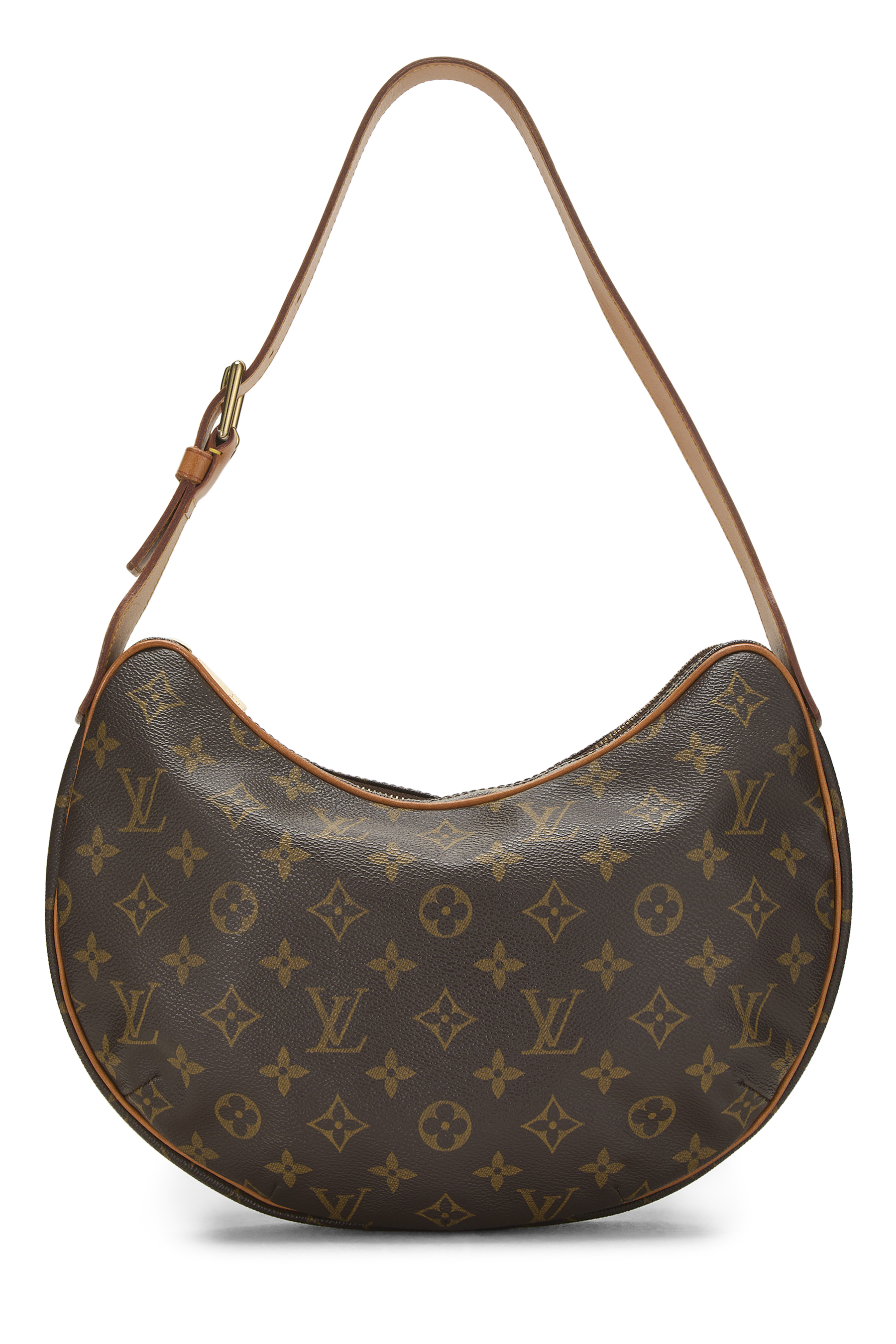 Women's Louis Vuitton Monogram Canvas Croissant MM in Brown