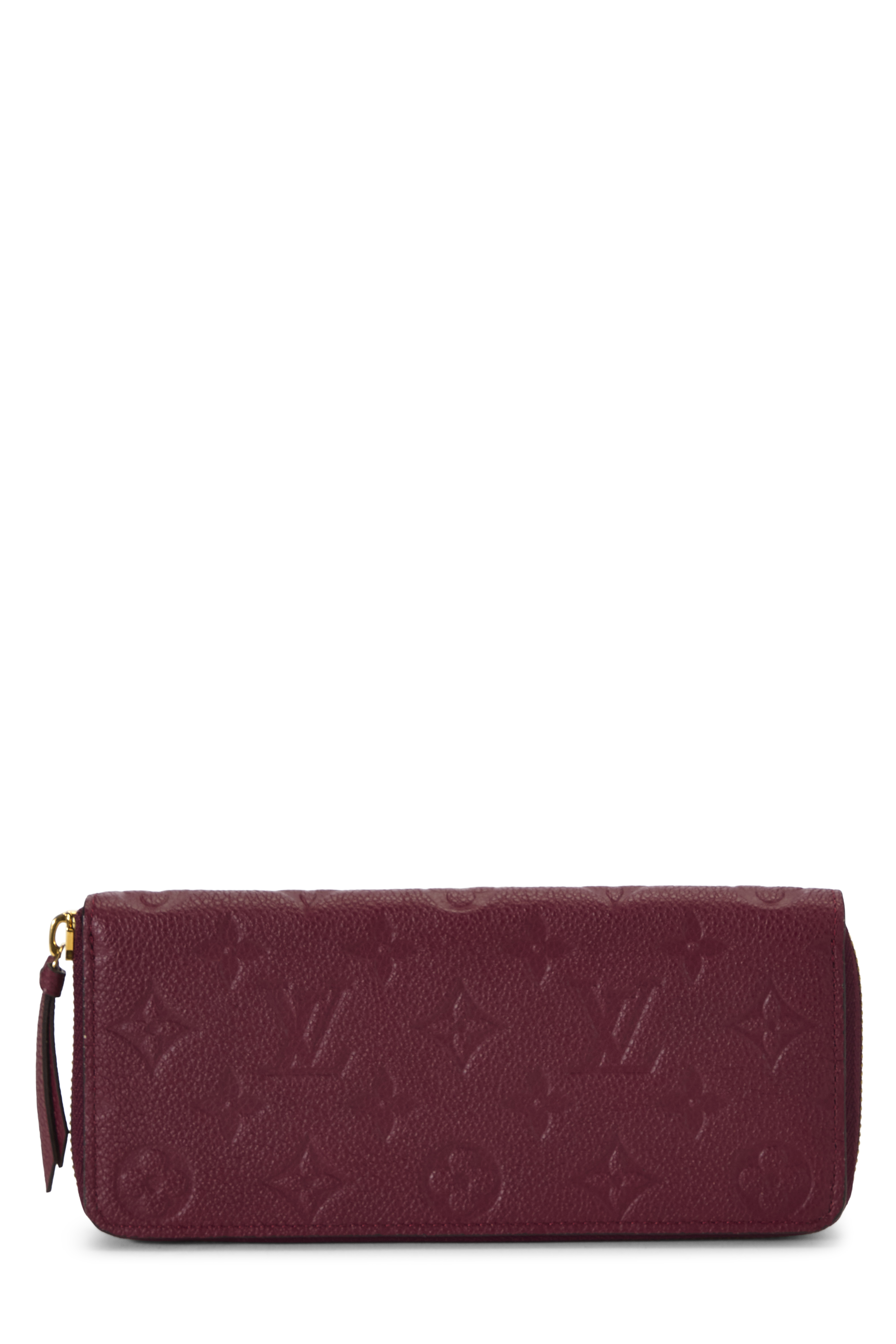 Women's Louis Vuitton Aurore Empreinte Clemence Wallet in Burgundy