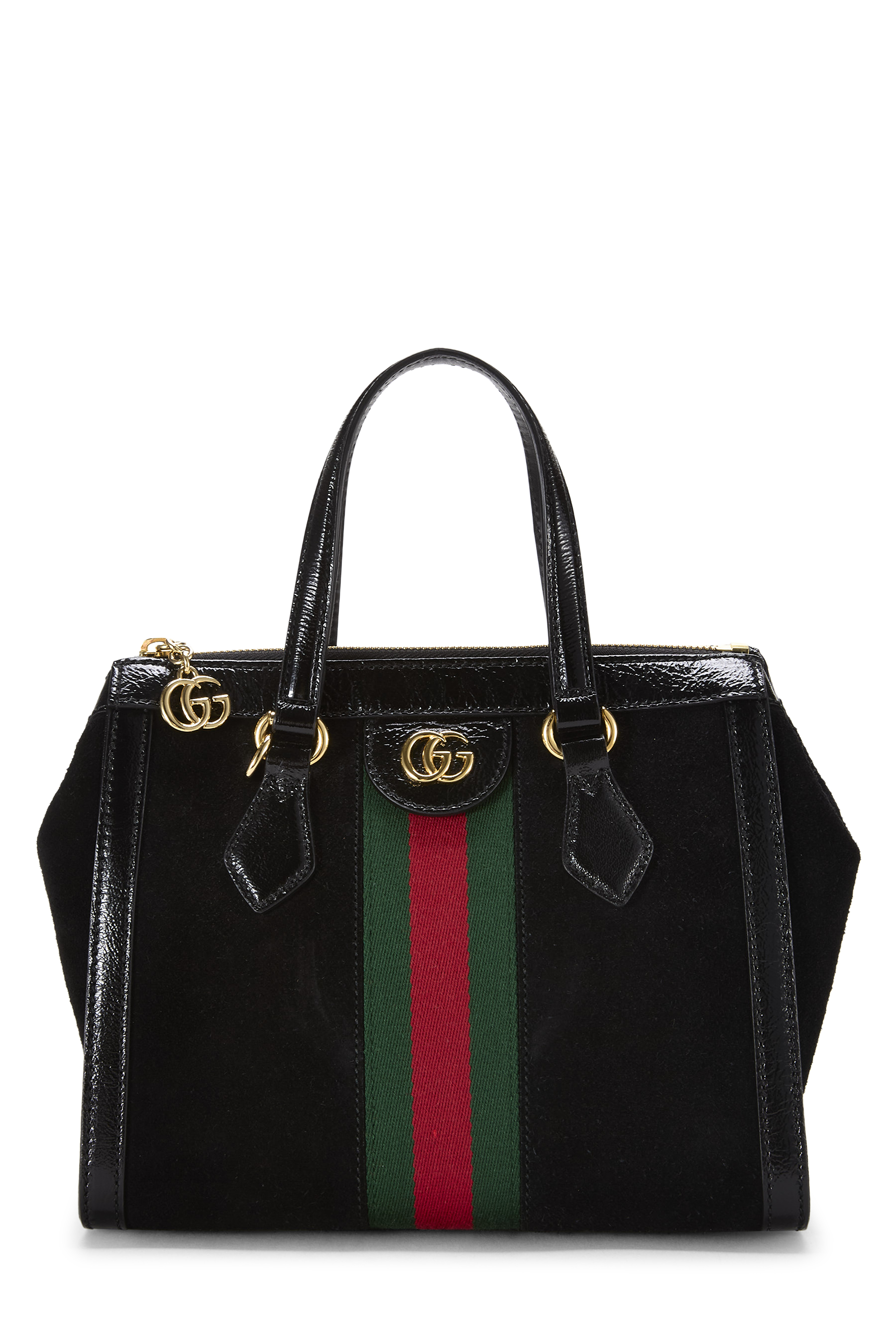 Women's Gucci Black Suede Ophidia Tote Small in Black Small