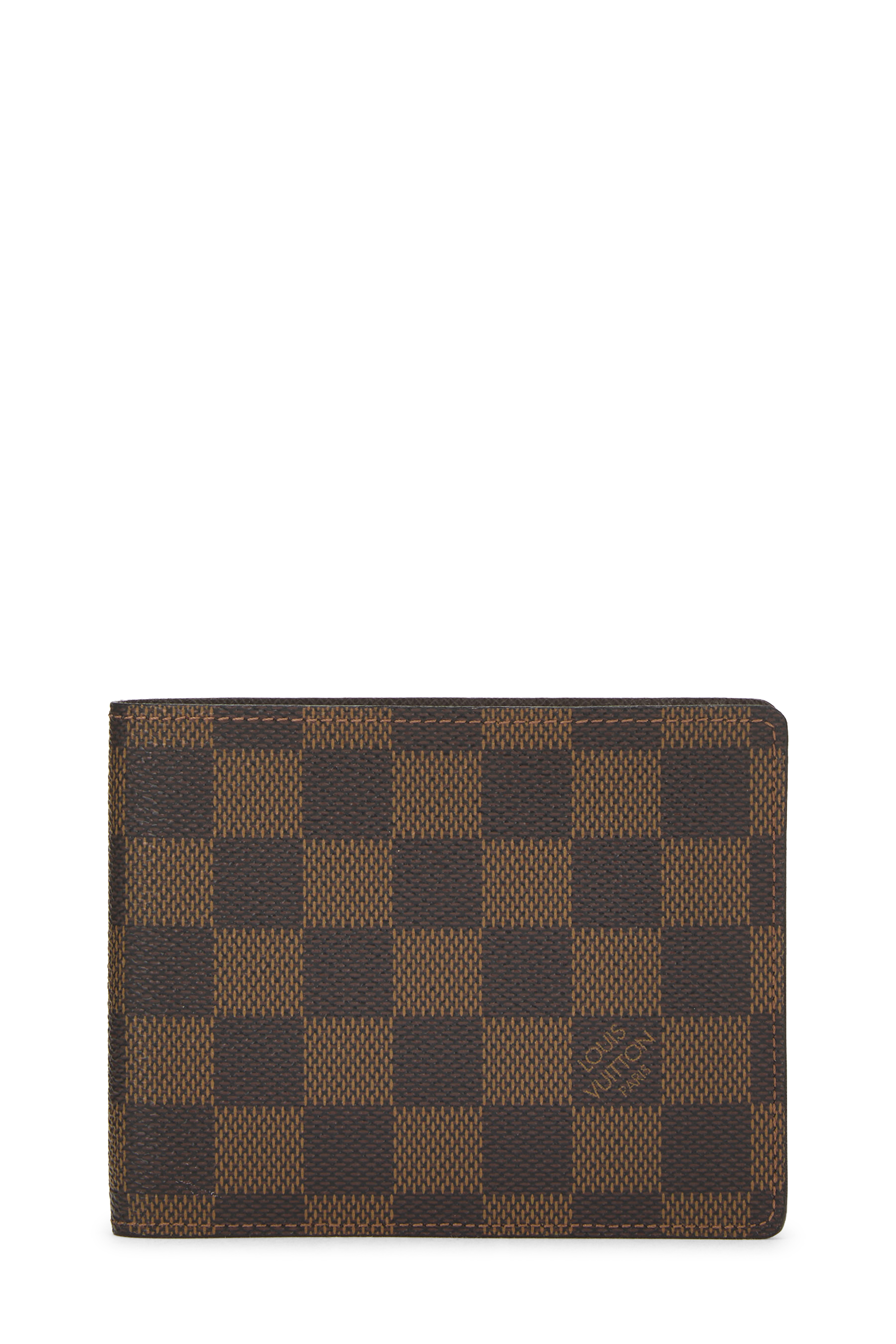 Women's Leather Louis Vuitton Damier Ebene Florin Wallet in Brown