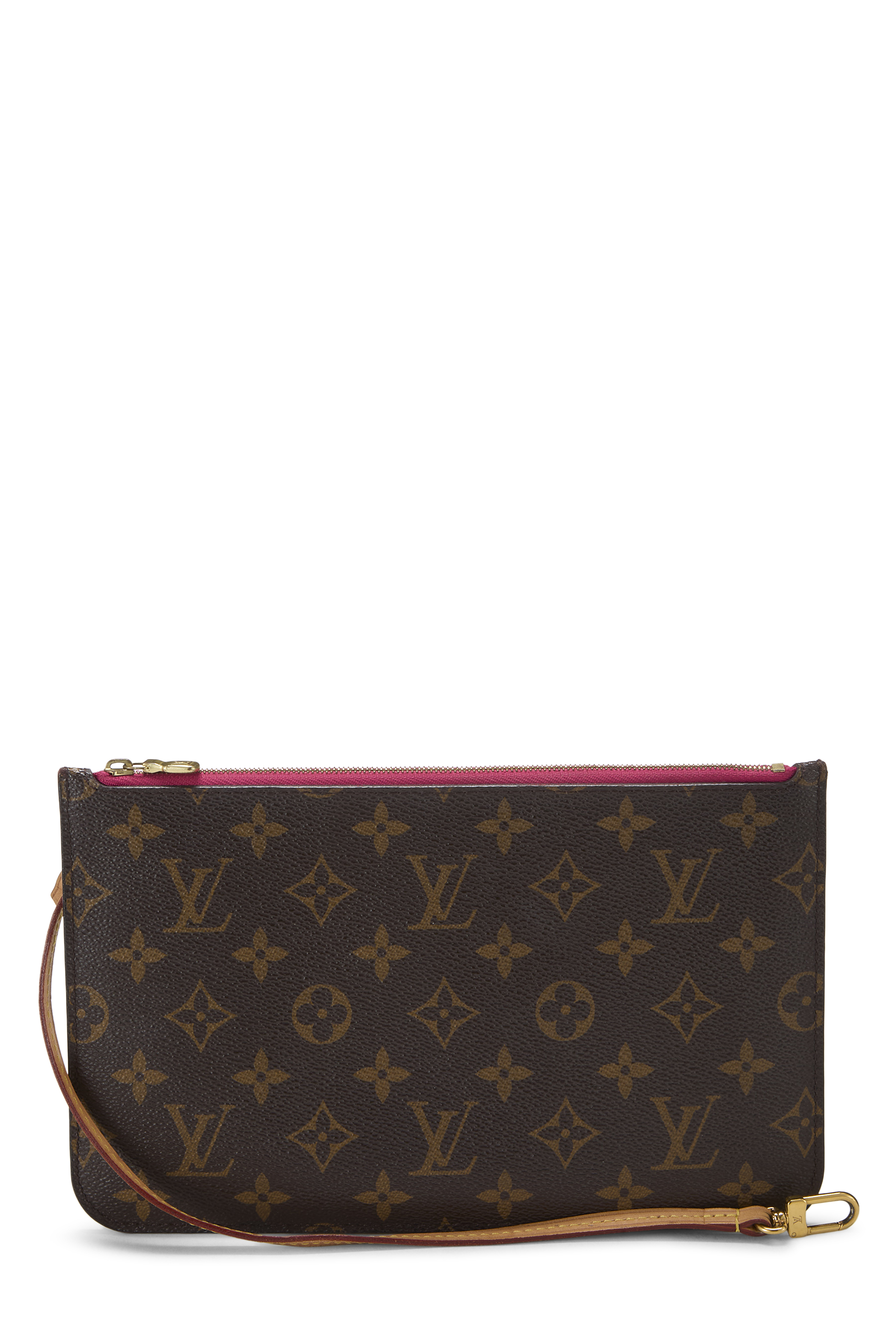 Women's Louis Vuitton Monogram Canvas Neverfull Pouch in Pink MM