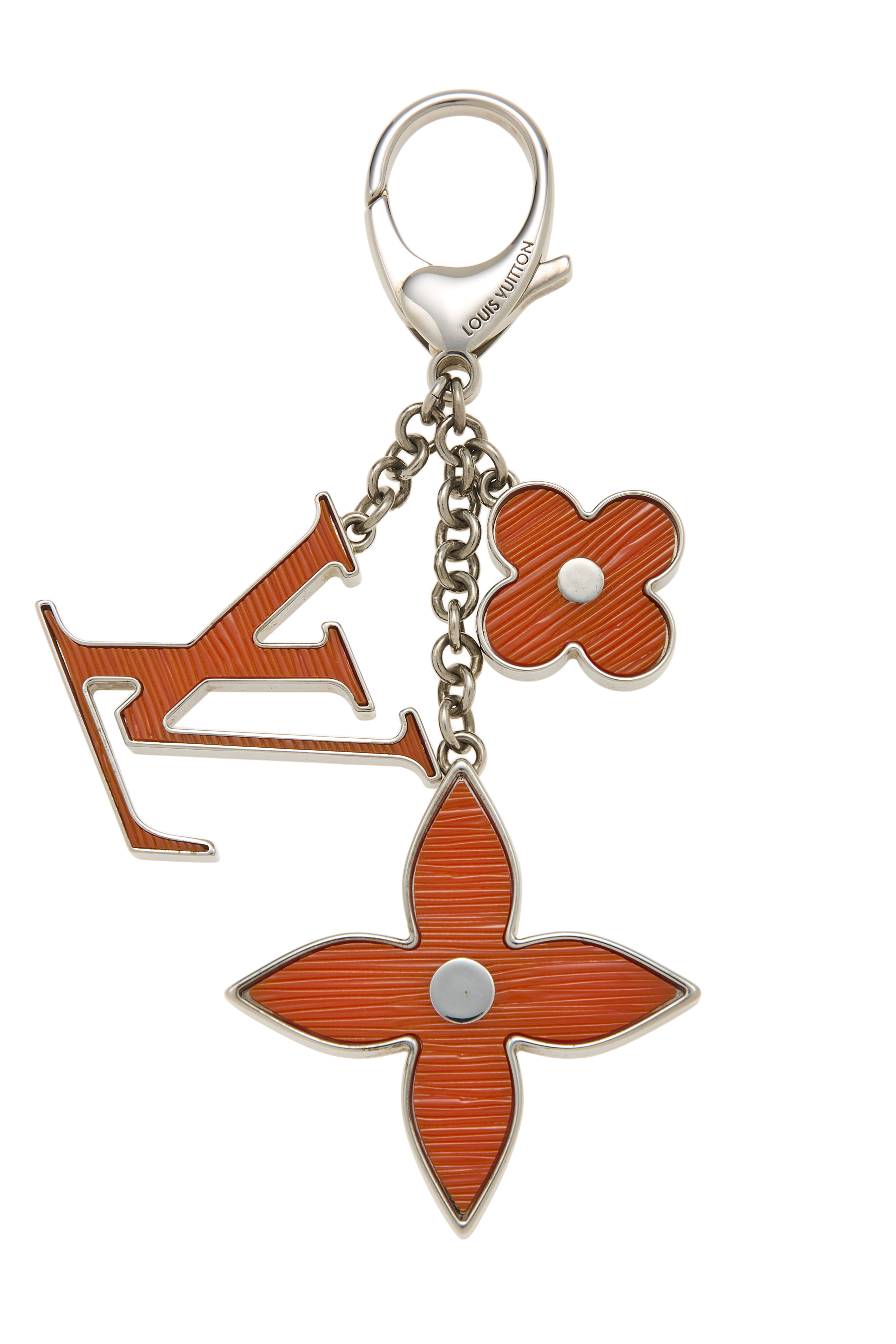 Women's Louis Vuitton Orange & SIlver Fleur d'Epi Bag Charm