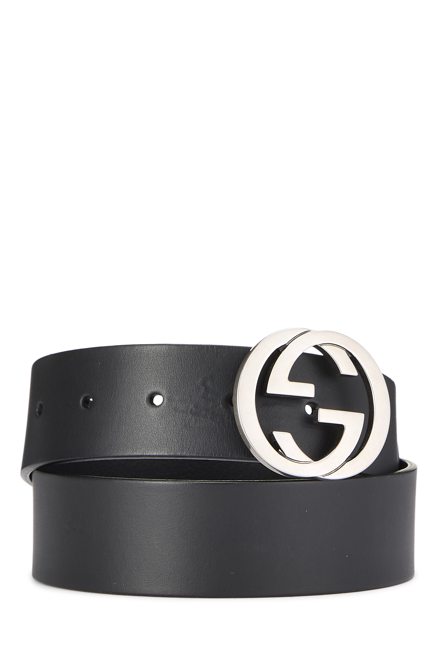 Women's Gucci Black Leather Belt 75 in Black