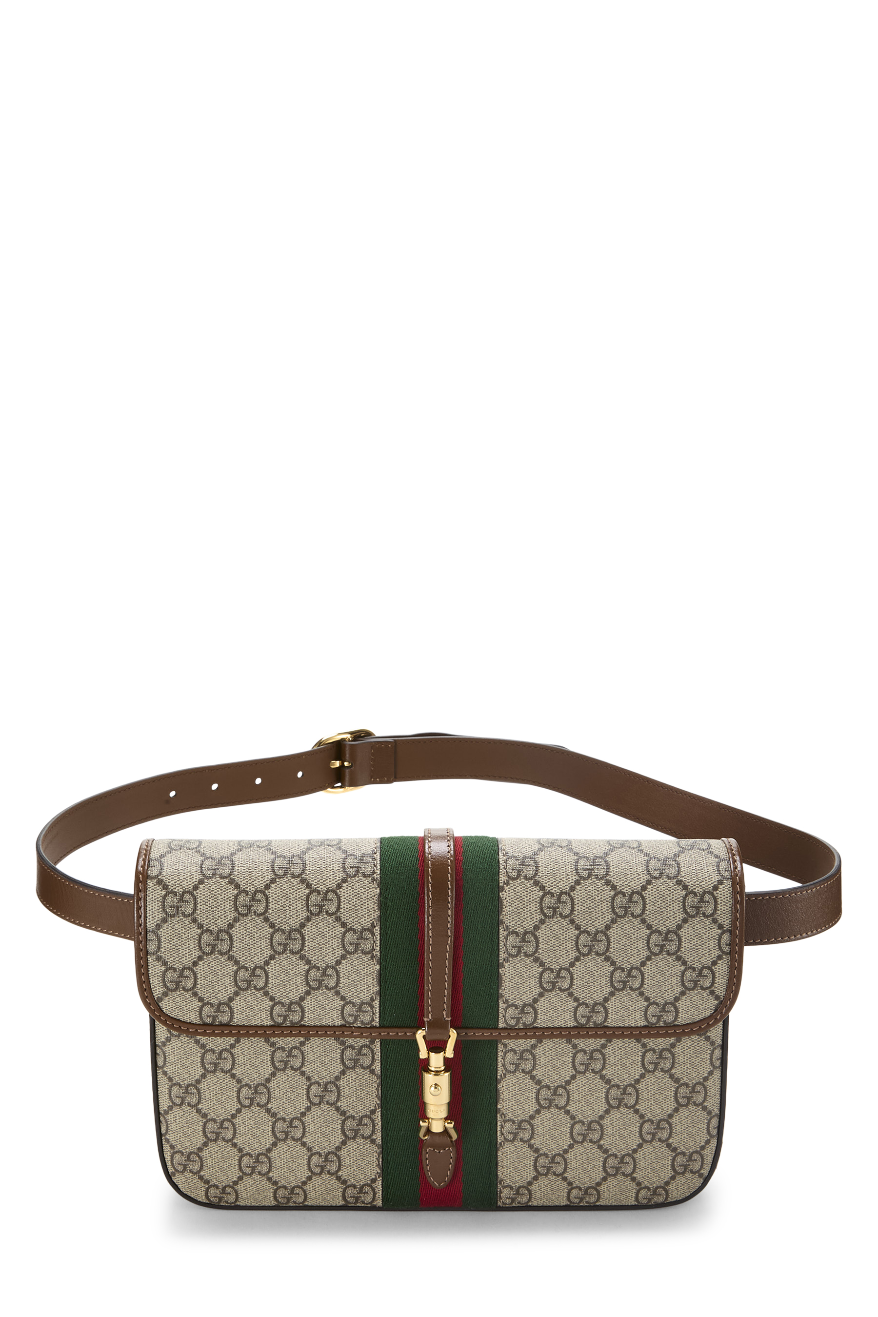 Women's Gucci Brown GG Supreme Jackie 1961 Belt Bag in Brown