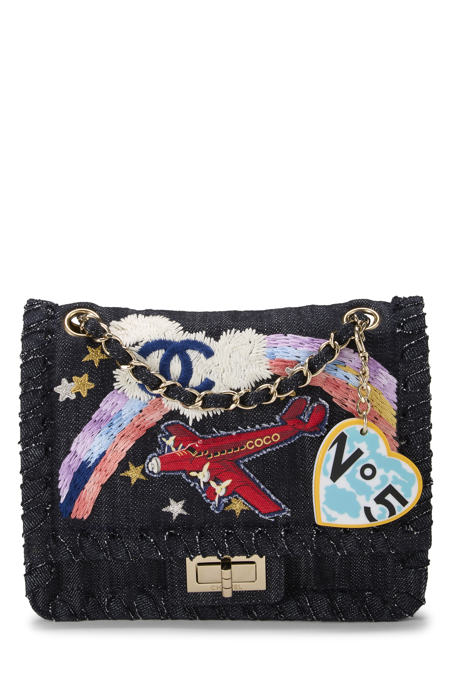 Women's Canvas Chanel Blue Denim Night Flight 2.55 Reissue Flap Bag in Blue