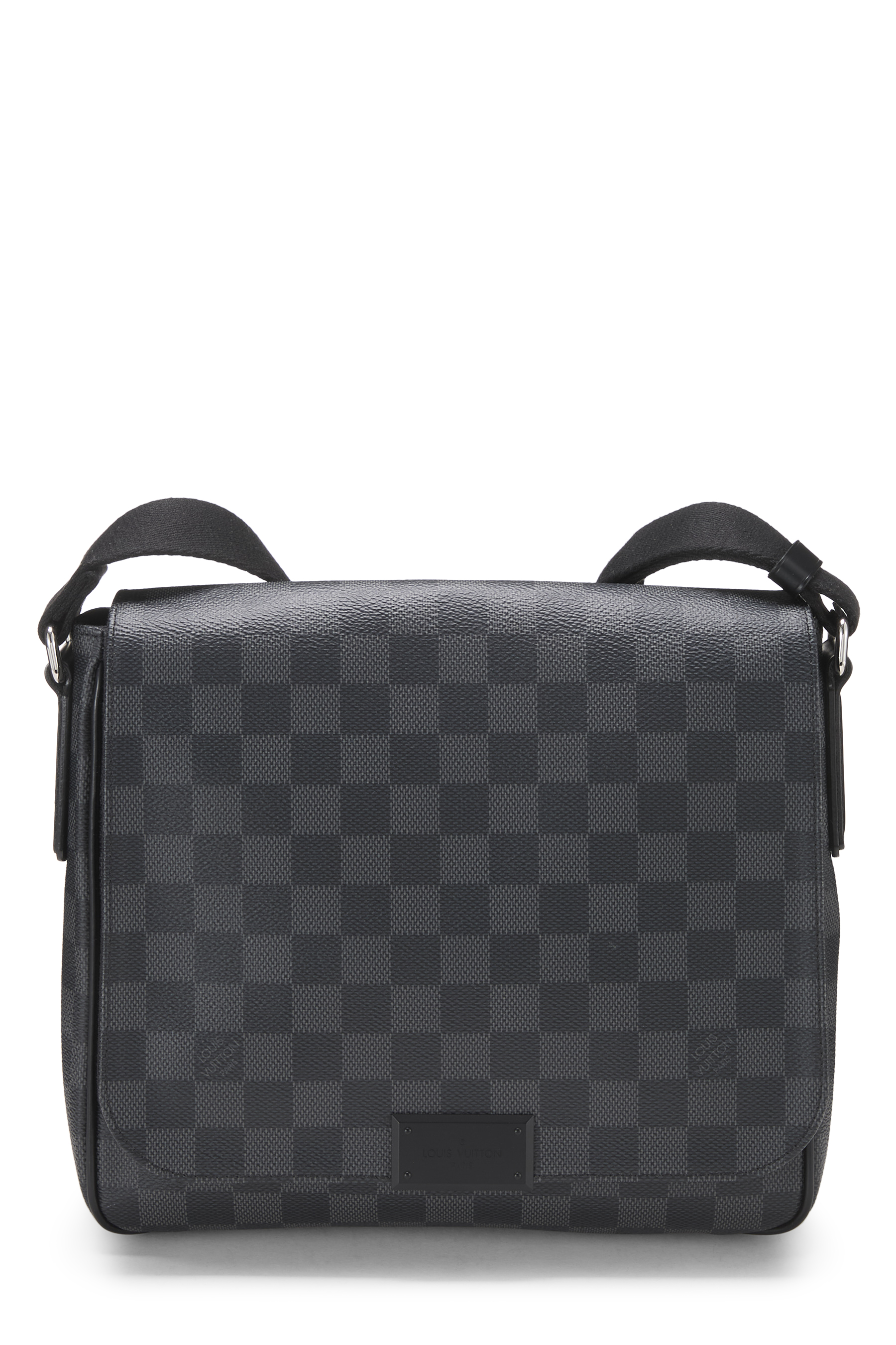 Women's Louis Vuitton Damier Graphite District PM in Black PM