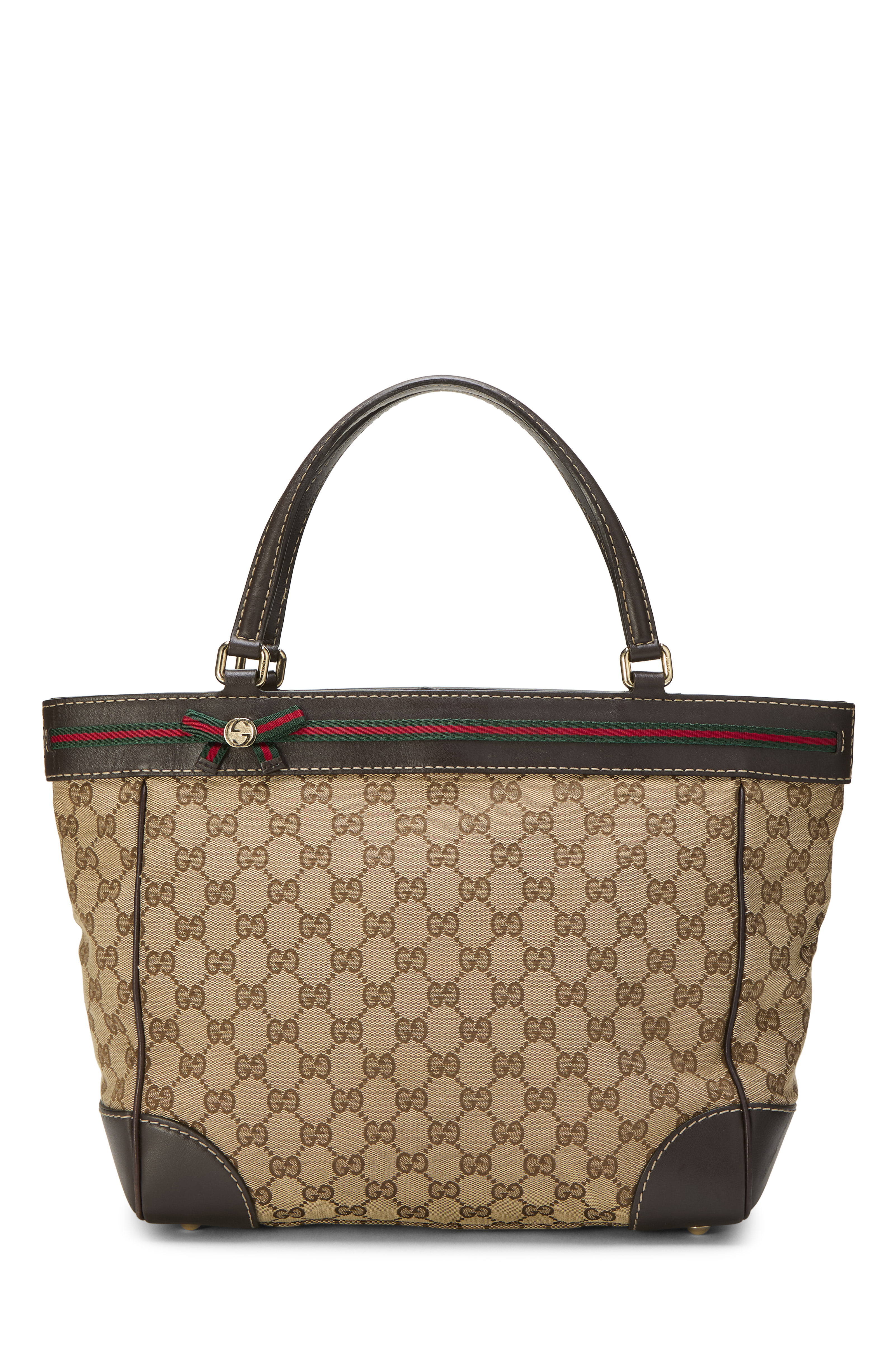 Women's Gucci Original GG Canvas Mayfair Tote in Brown