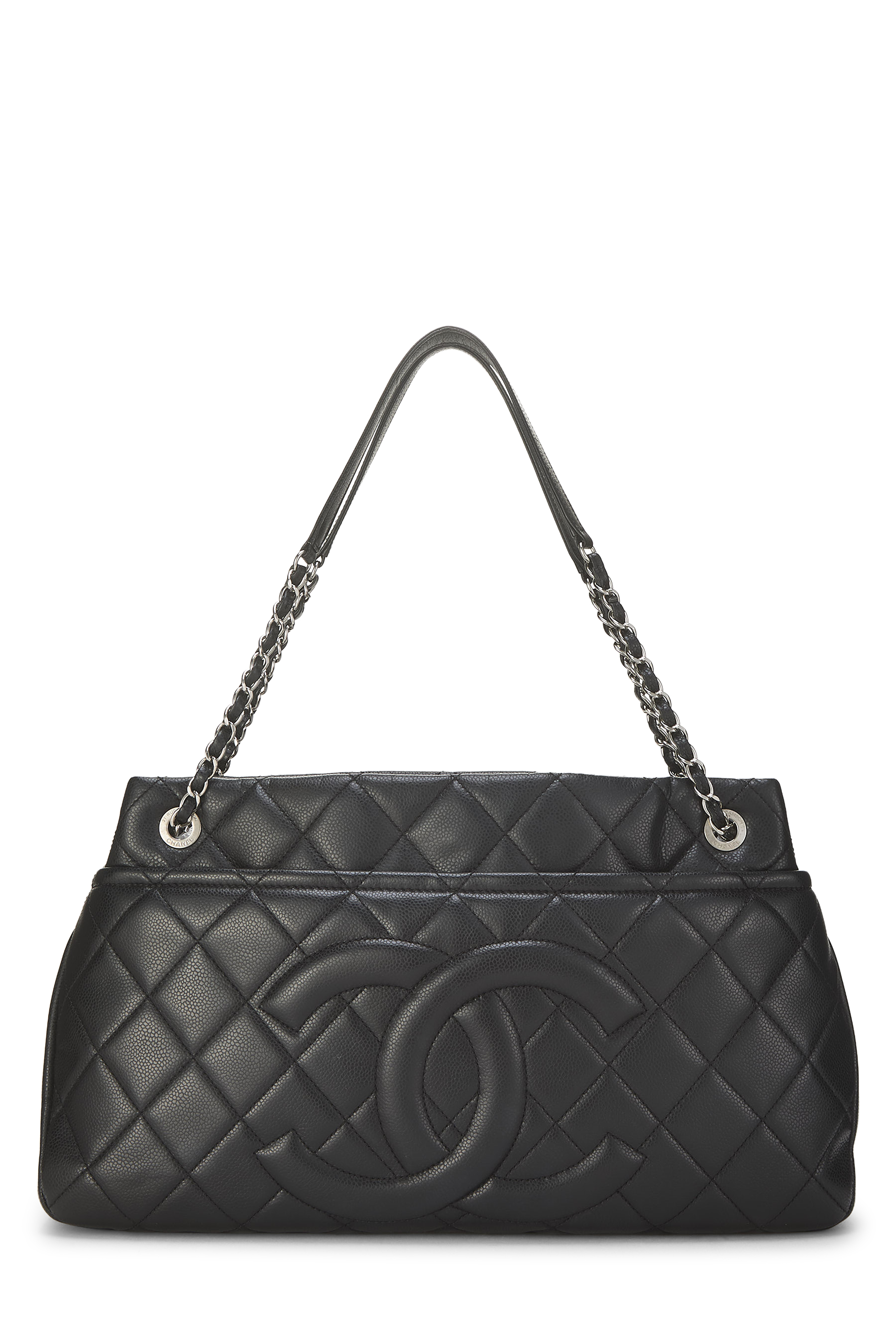 Women's Chanel Black Caviar Timeless 'CC' Tote Large in Black Large