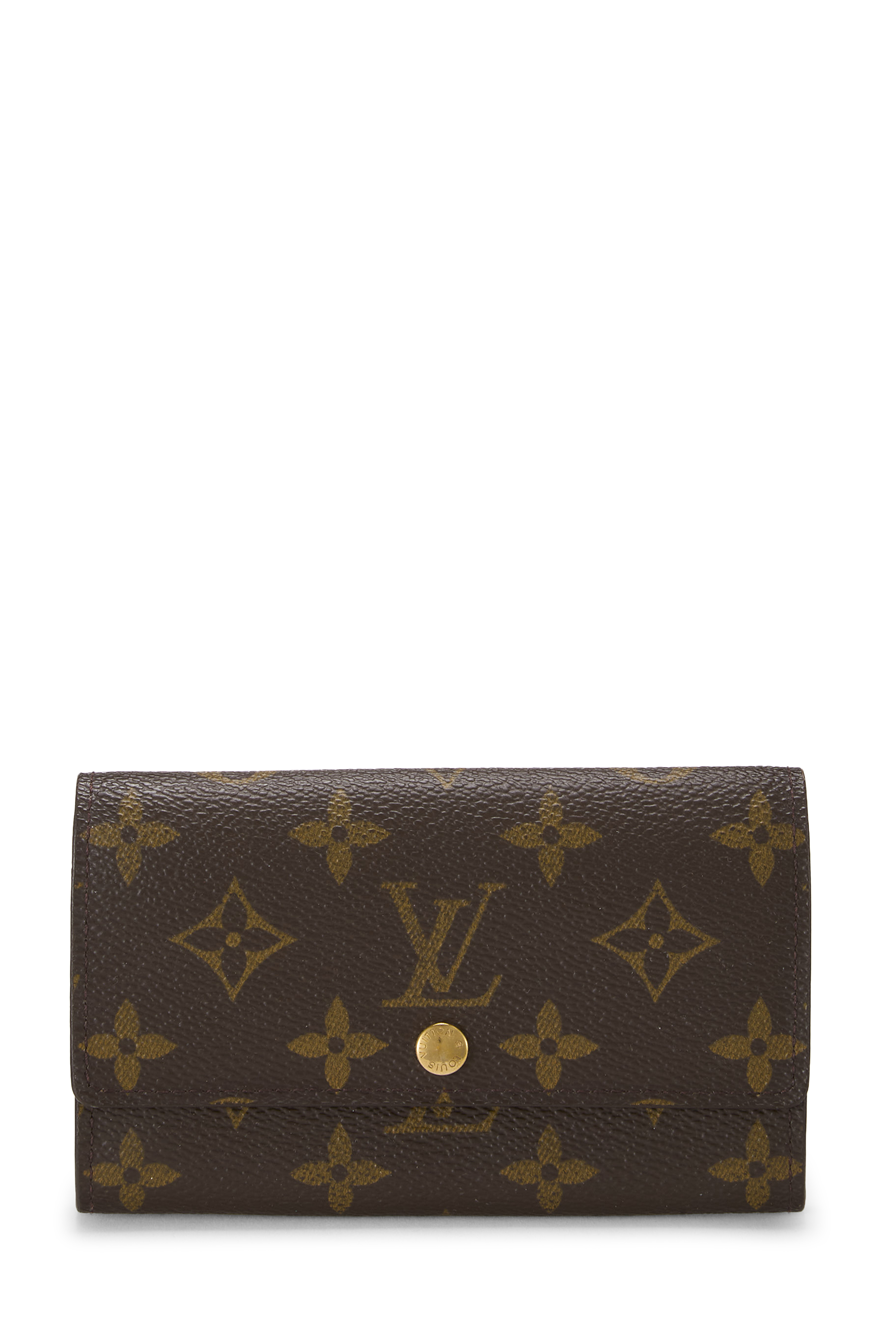 Women's Louis Vuitton Monogram Canvas Porte Monnaie Simple in Brown