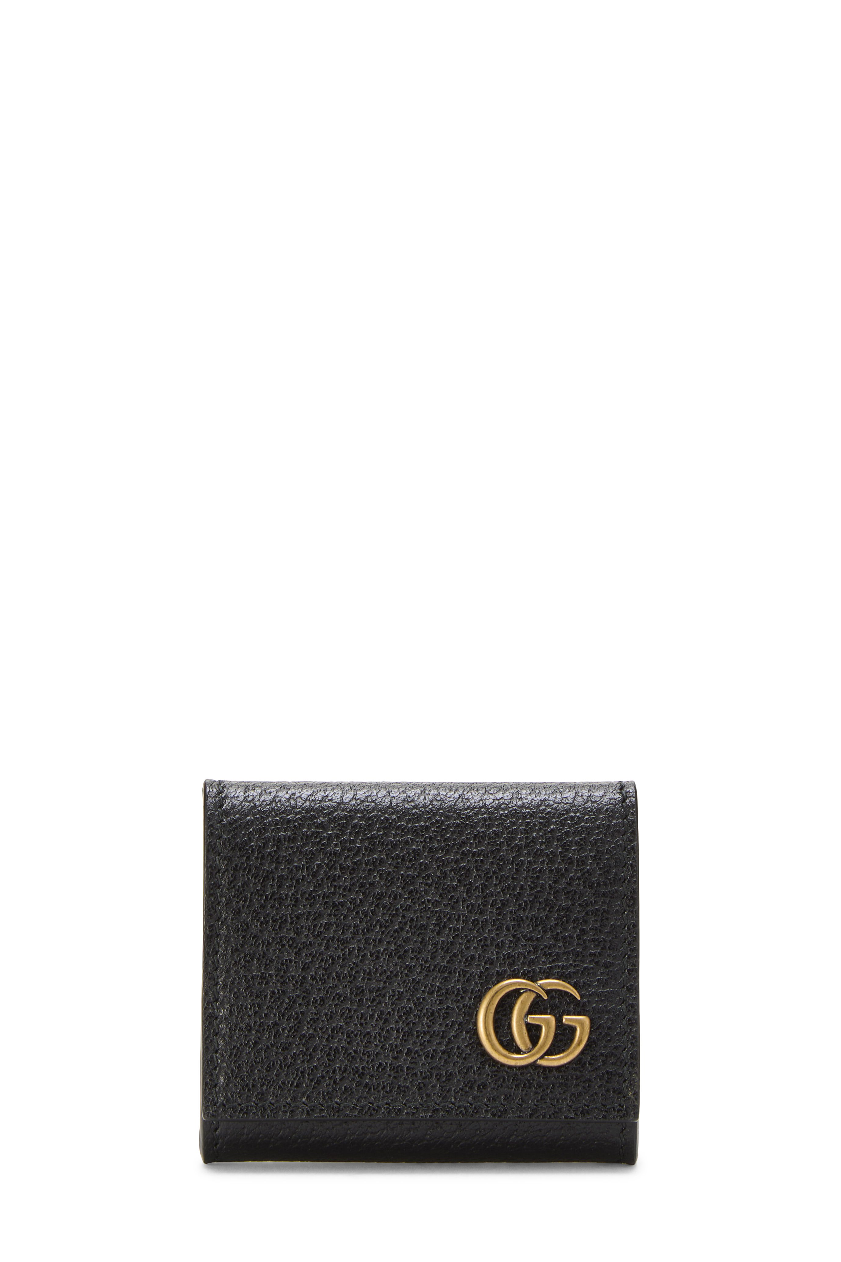 Women's Gucci Black Leather GG Marmont Coin Purse in Black