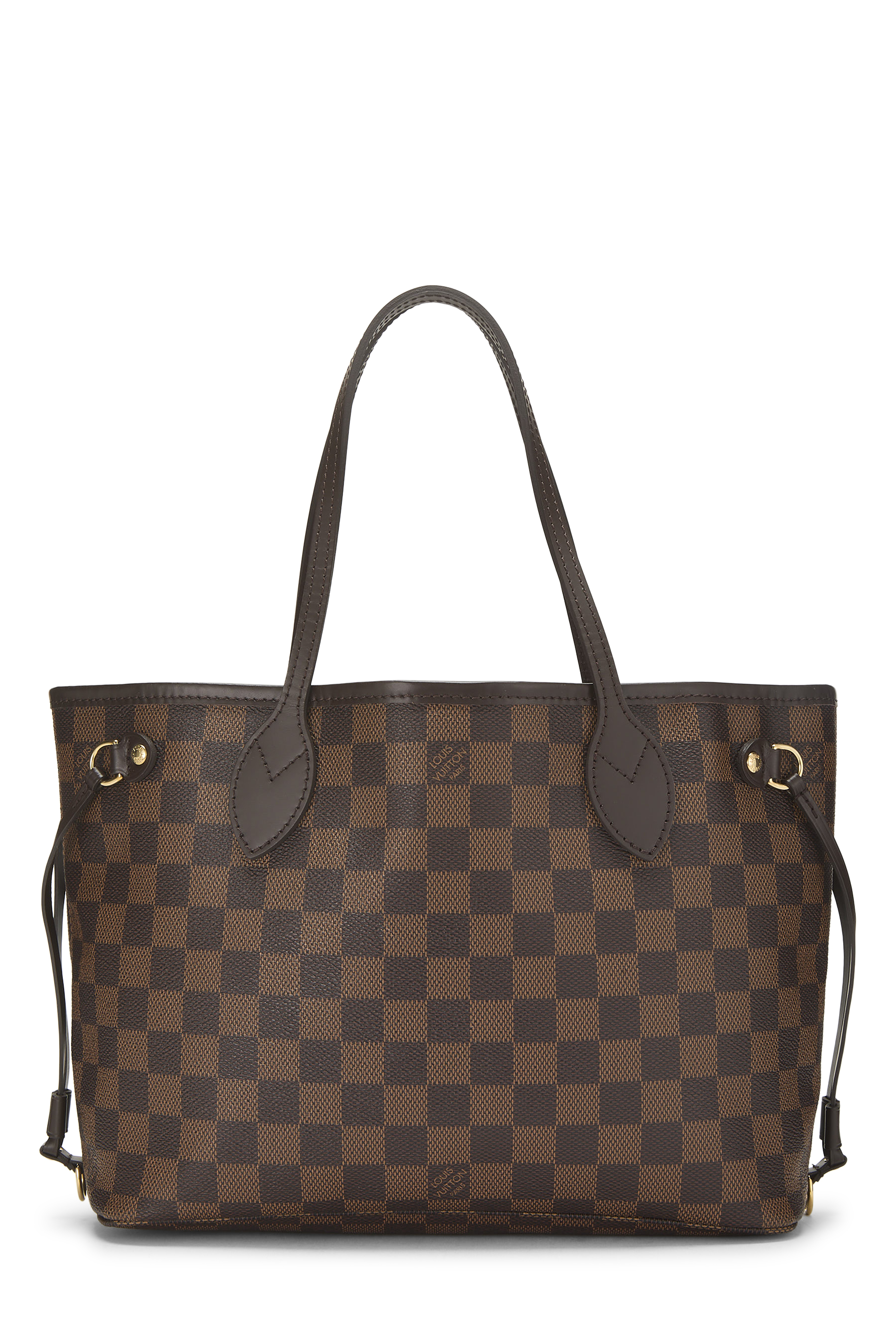 Women's Louis Vuitton Damier Ebene Neverfull PM in Brown PM