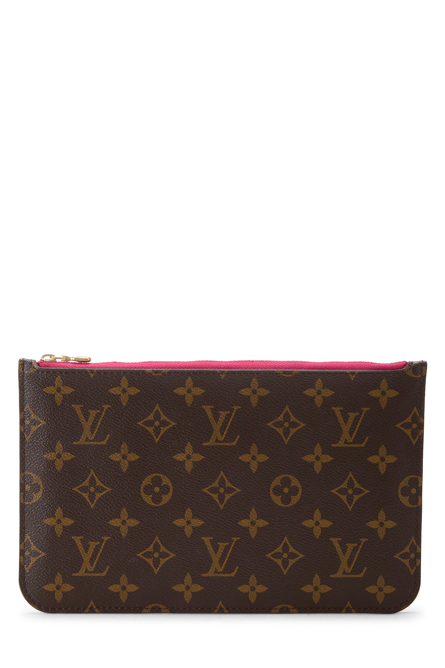 Women's Louis Vuitton Monogram Canvas Neverfull Pouch in Pink MM