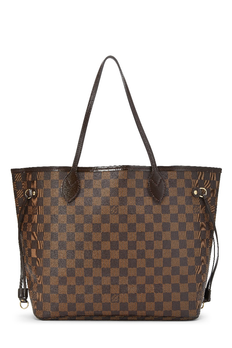 Women's Louis Vuitton Damier Ebene Neverfull MM in Brown MM