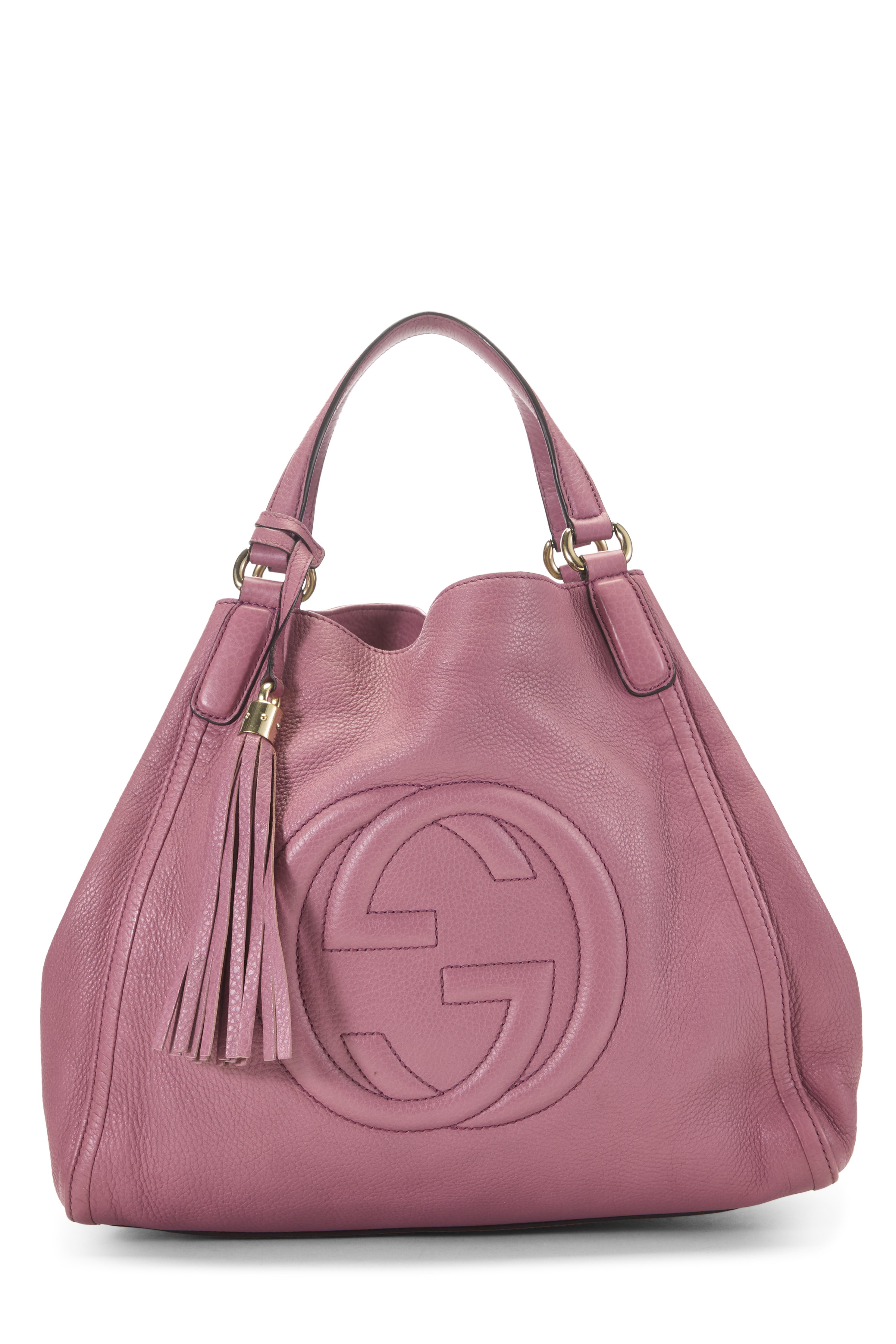 Women's Gucci Pink Leather Soho Convertible Shoulder Bag in Pink
