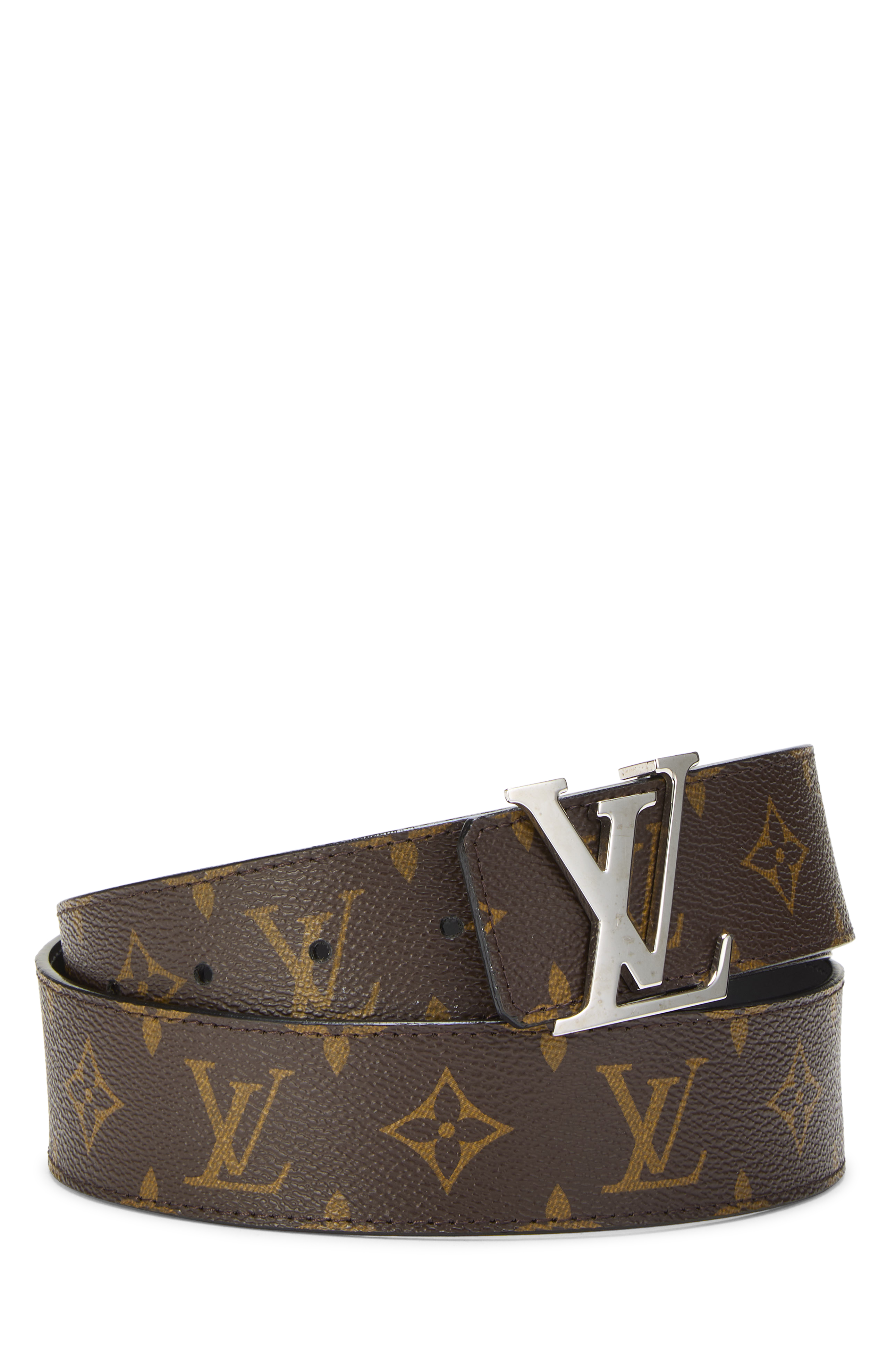 Women's Louis Vuitton Black Monogram Canvas LV Initiales Reversible Ceinture 90 in Black