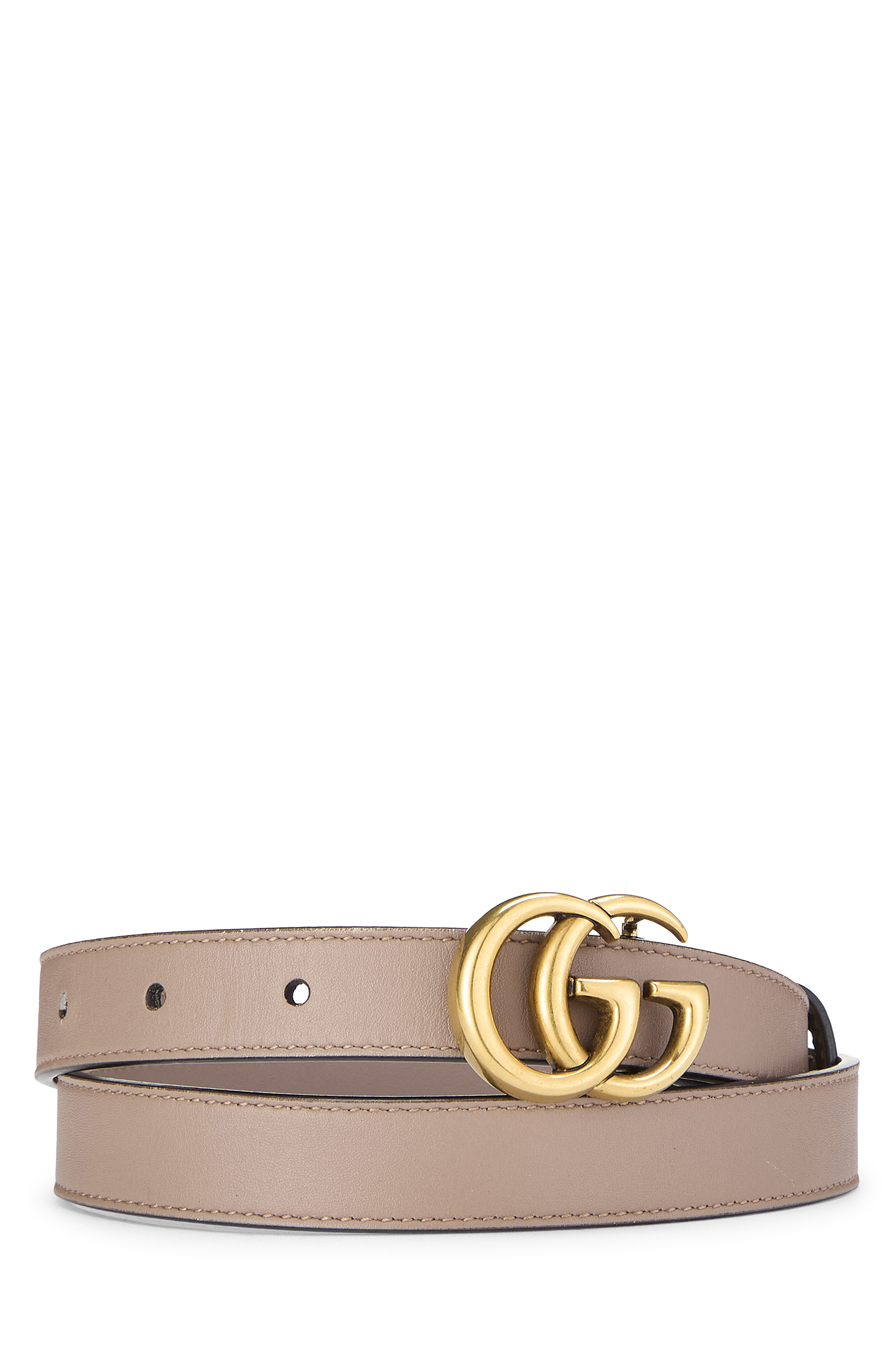 Women's Gucci Pink Leather GG Marmont Belt in Pink