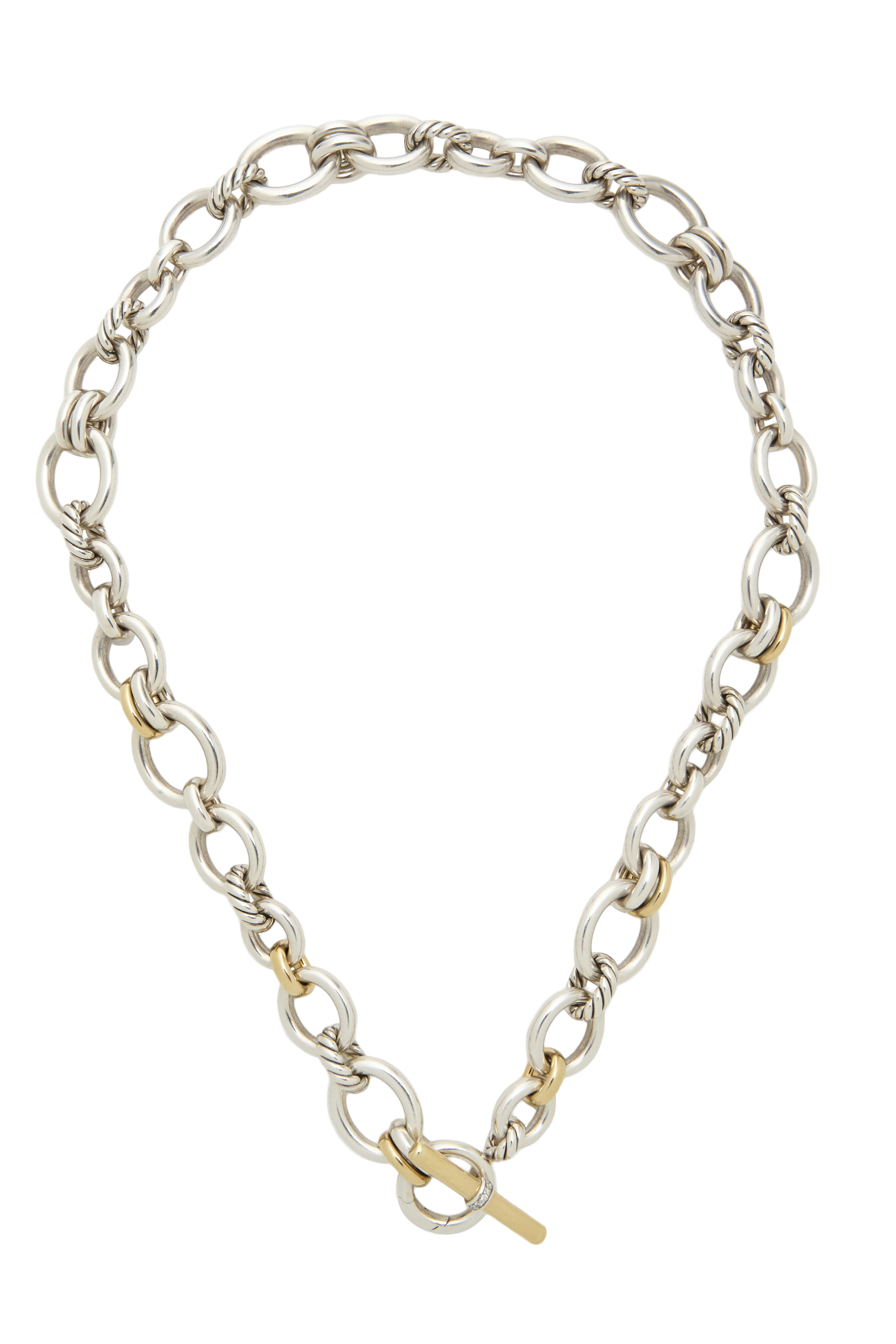 Women's David Yurman Two-Tone Mercer Necklace in Silver