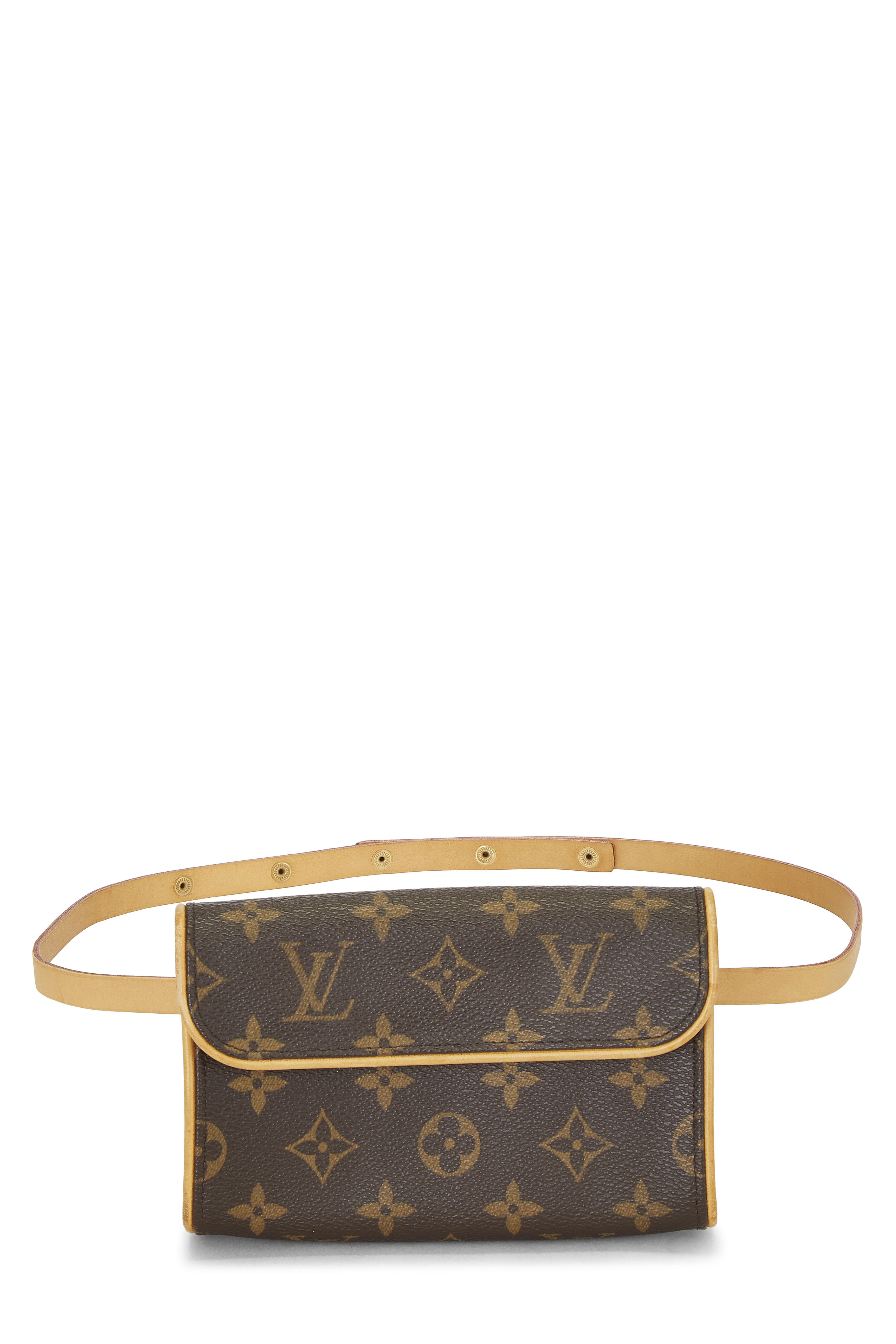 Women's Louis Vuitton Monogram Canvas Pochette Florentine in Brown Small