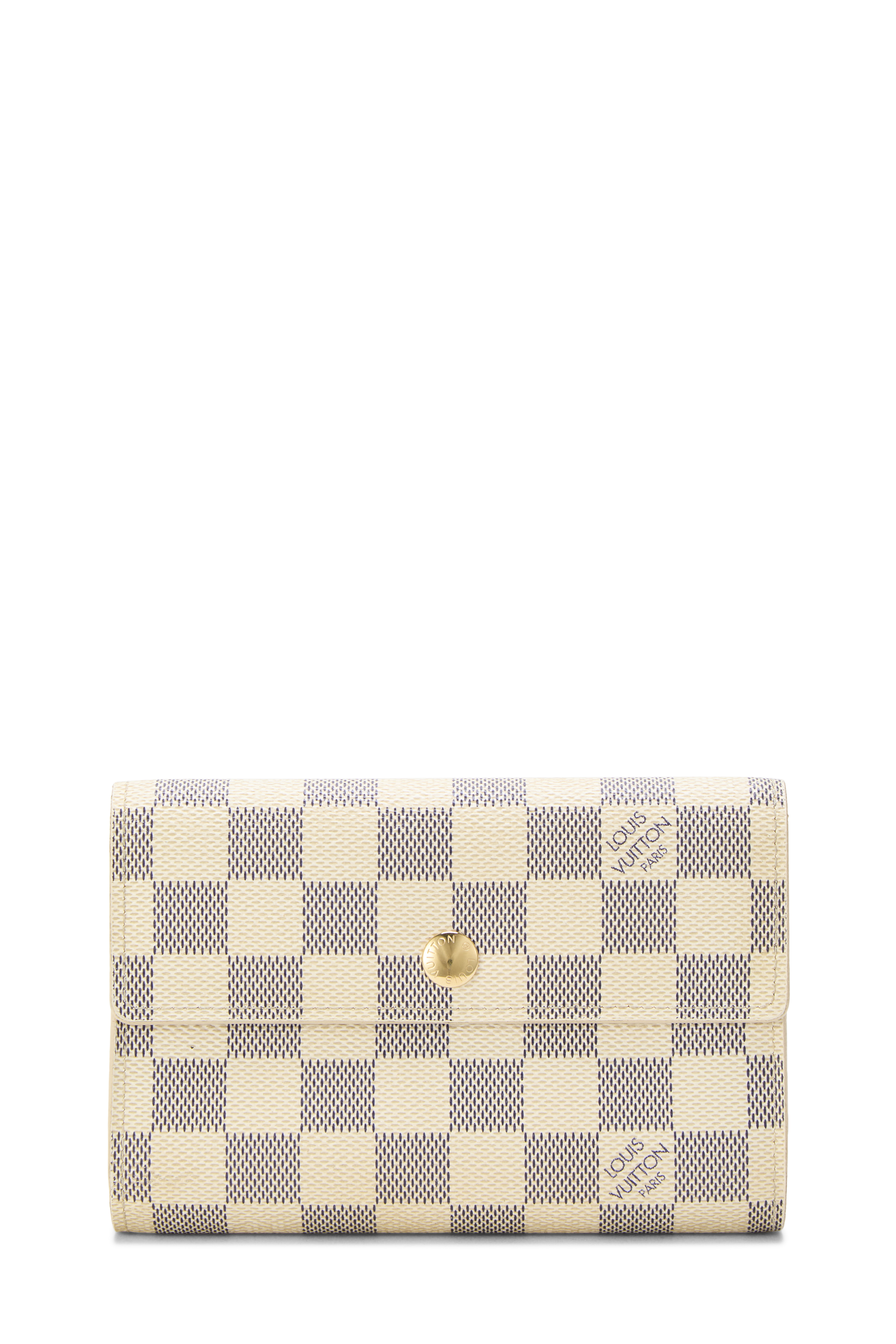 Women's Louis Vuitton Damier Azur Alexandra Wallet in White