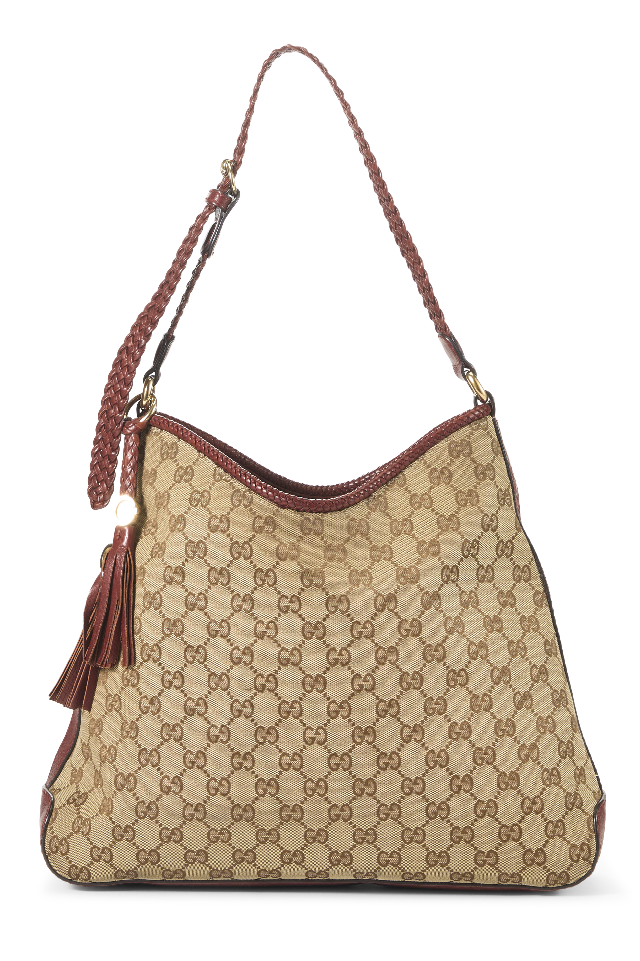 Women's Gucci Brown Original GG Canvas Marrakech Hobo in Brown