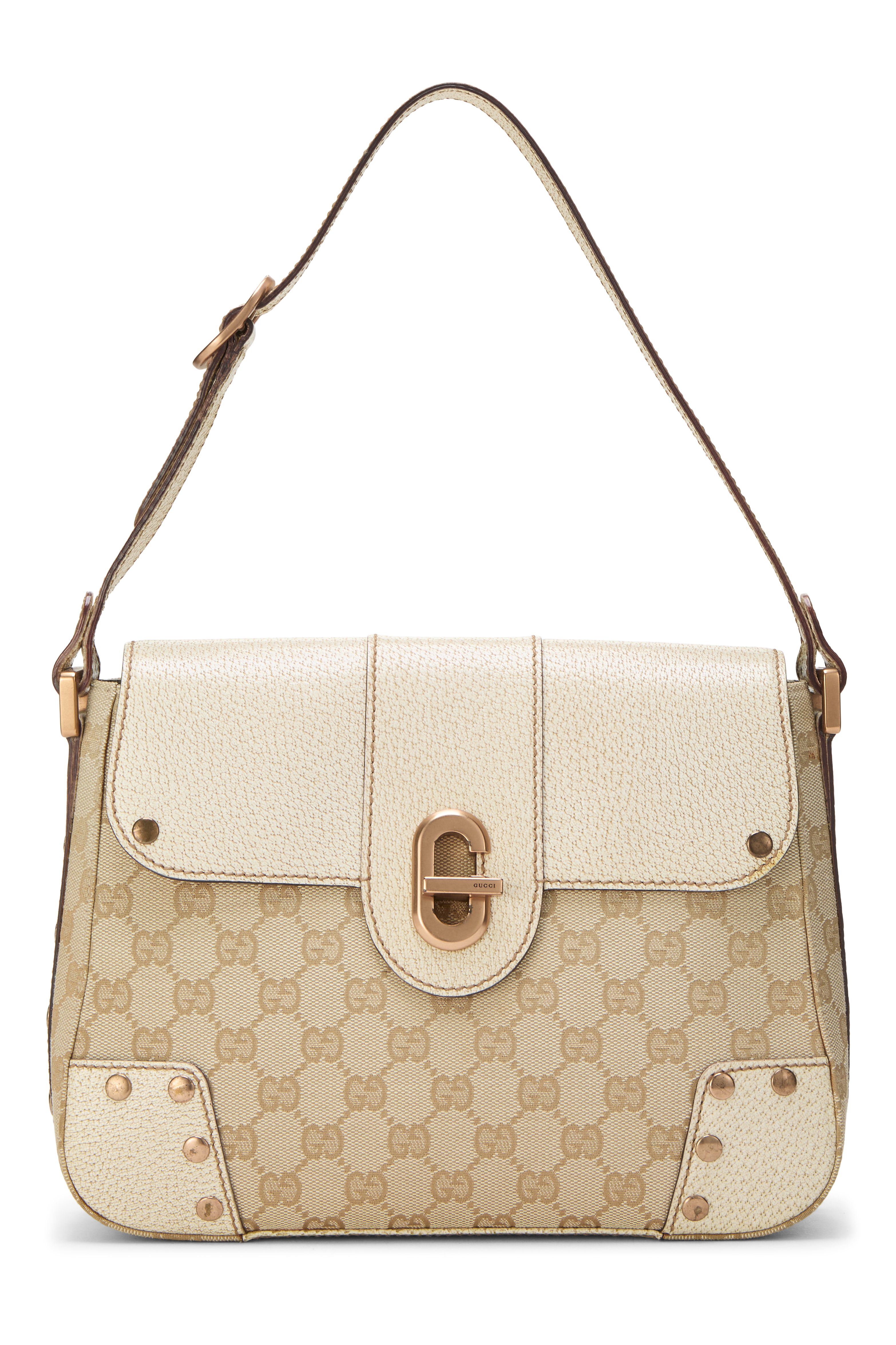 Women's Gucci Original GG Canvas Shoulder Bag in White Medium