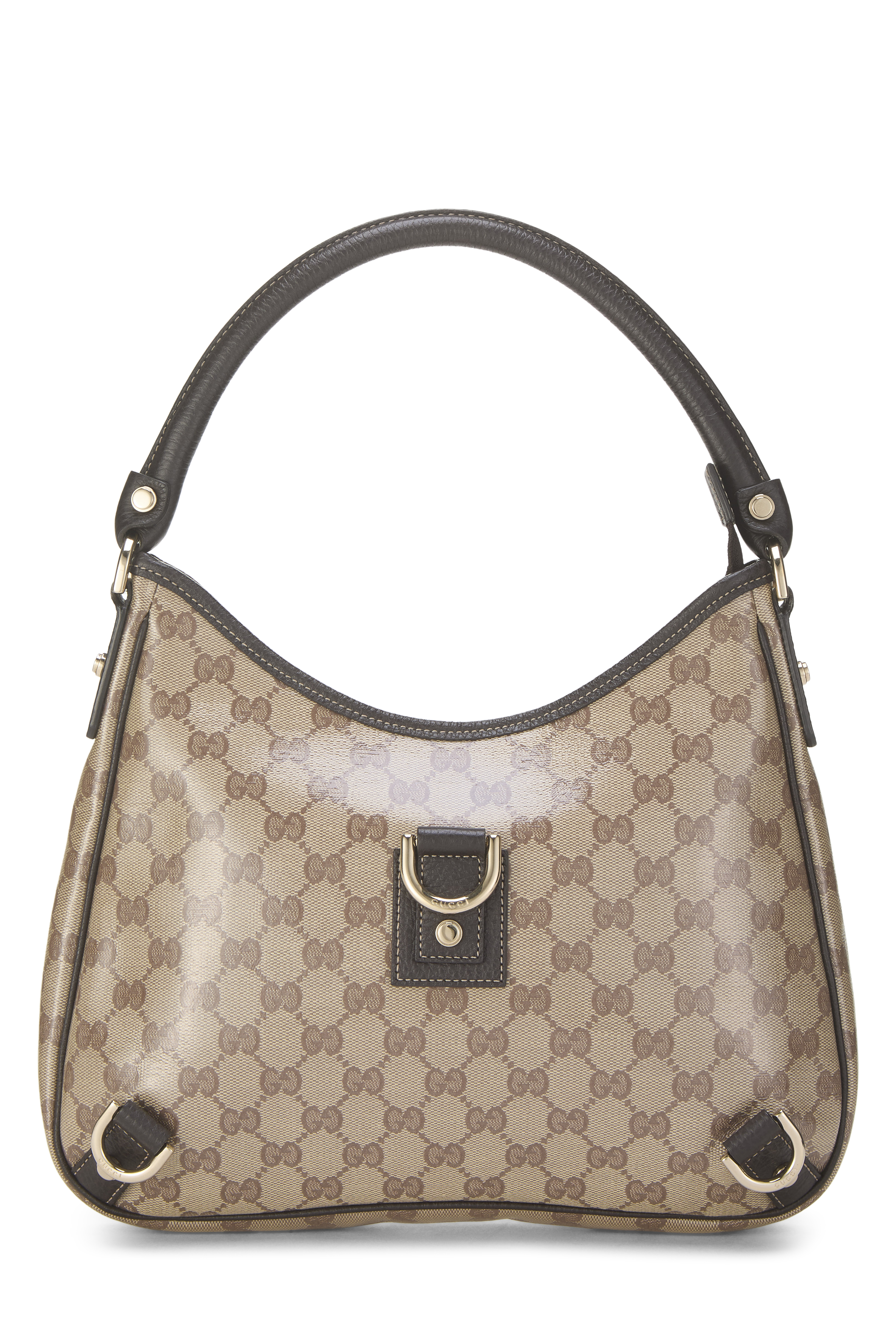 Women's Gucci Original GG Crystal D-Ring Abbey Hobo in Brown