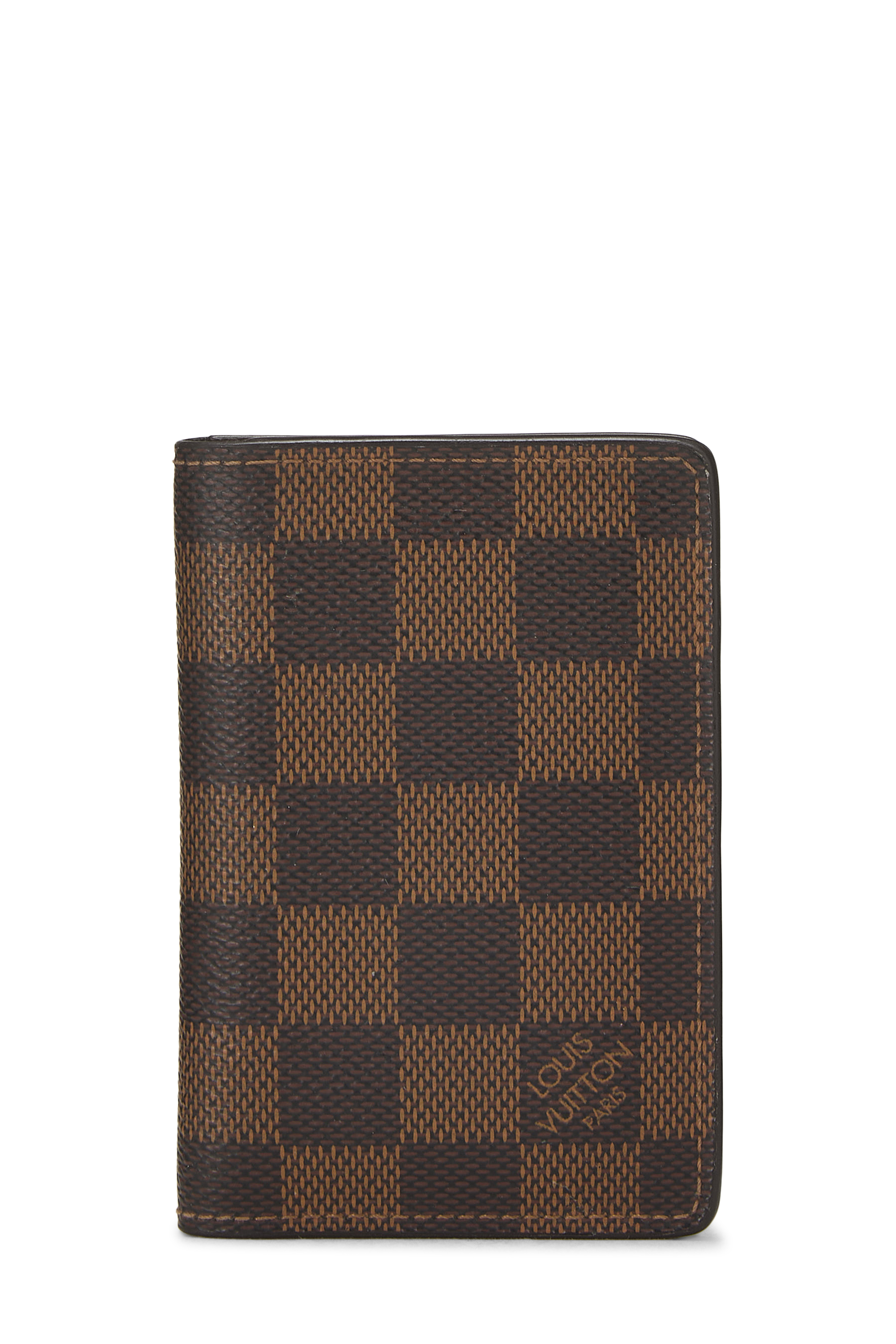 Women's Louis Vuitton Damier Ebene Pocket Organizer in Brown
