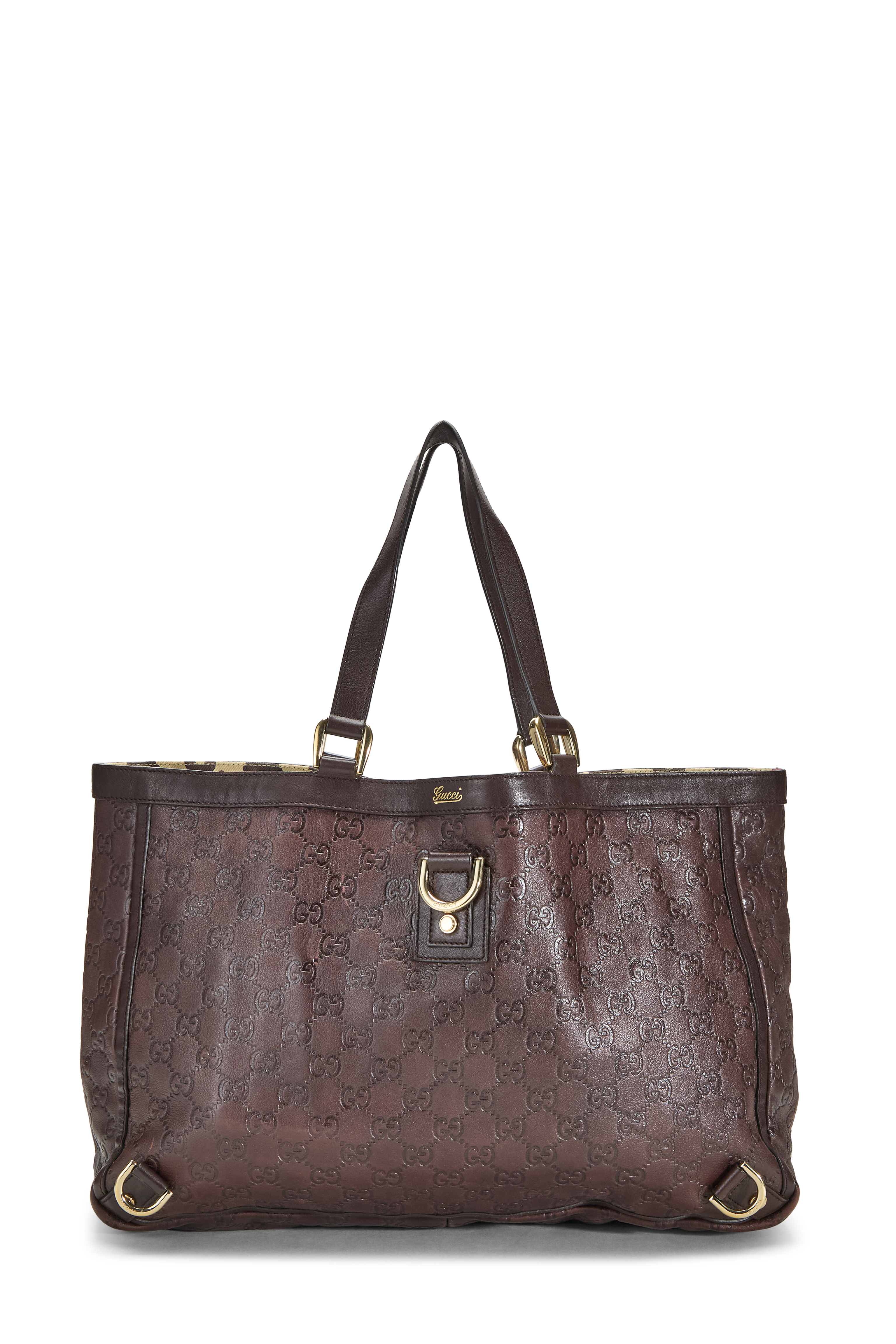 Women's Gucci Brown Guccissima D-Ring Abbey Tote in Brown