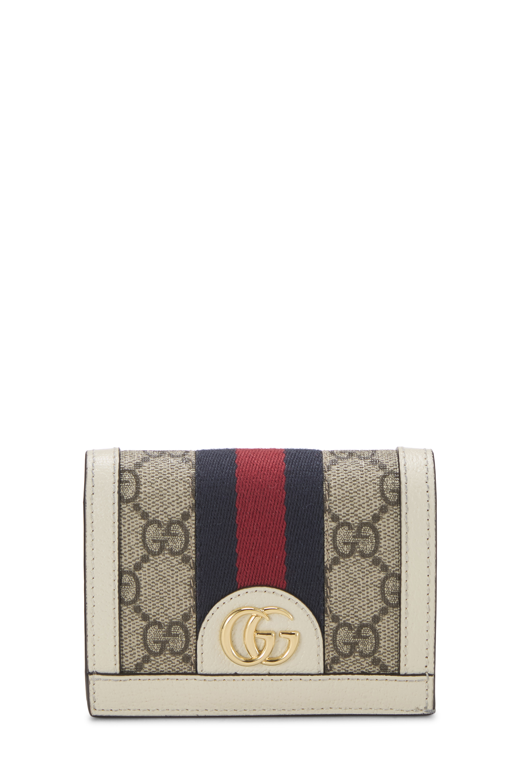 Women's Gucci Cream GG Supreme Ophidia French Wallet in White
