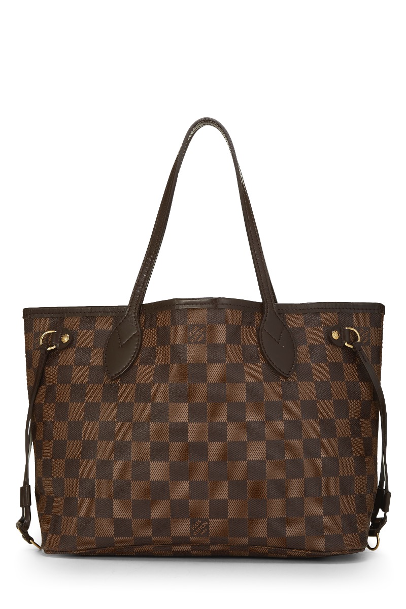 Women's Louis Vuitton Damier Ebene Neverfull PM in Brown PM