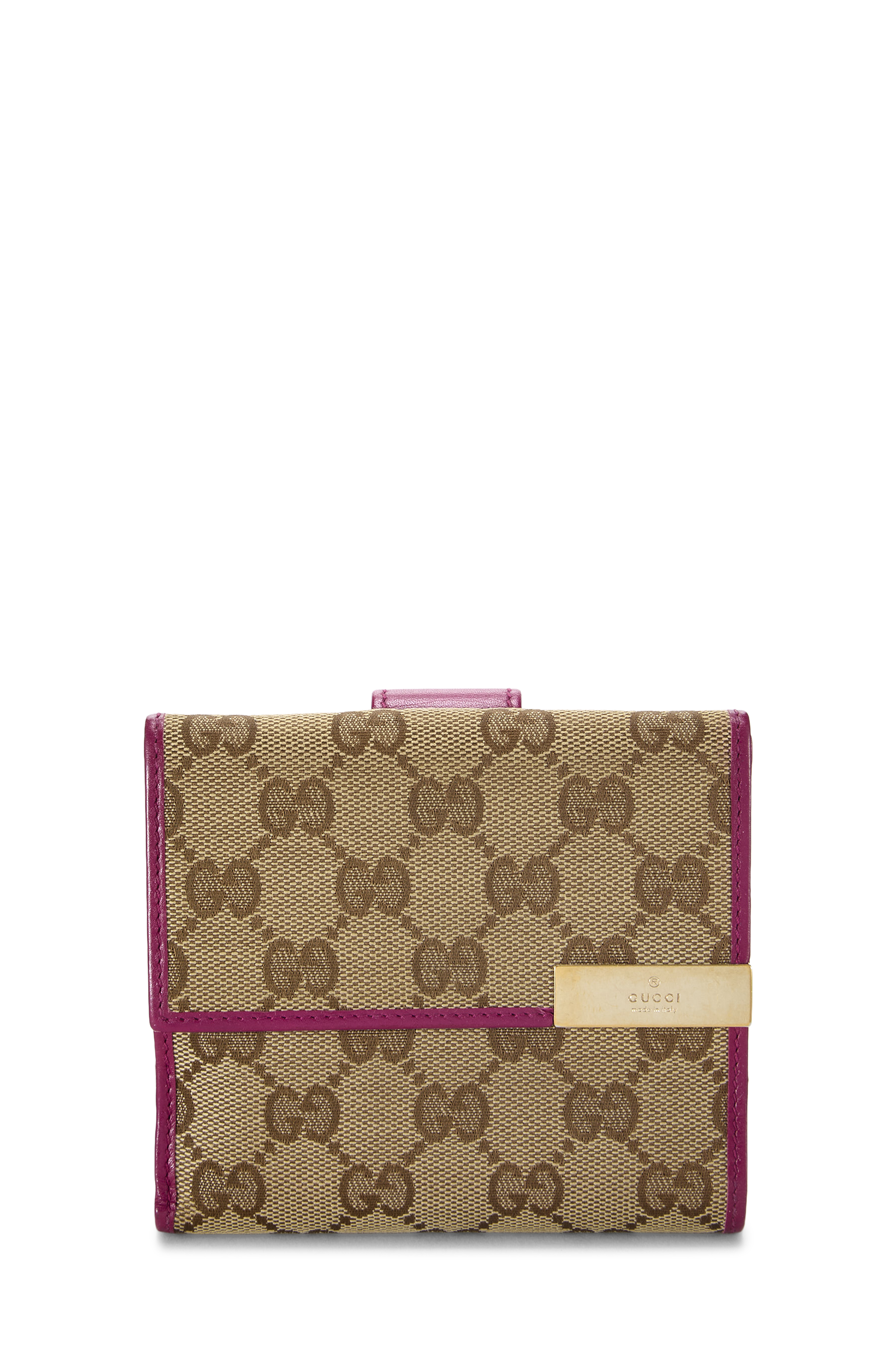 Women's Gucci Pink Original GG Canvas French Wallet in Pink