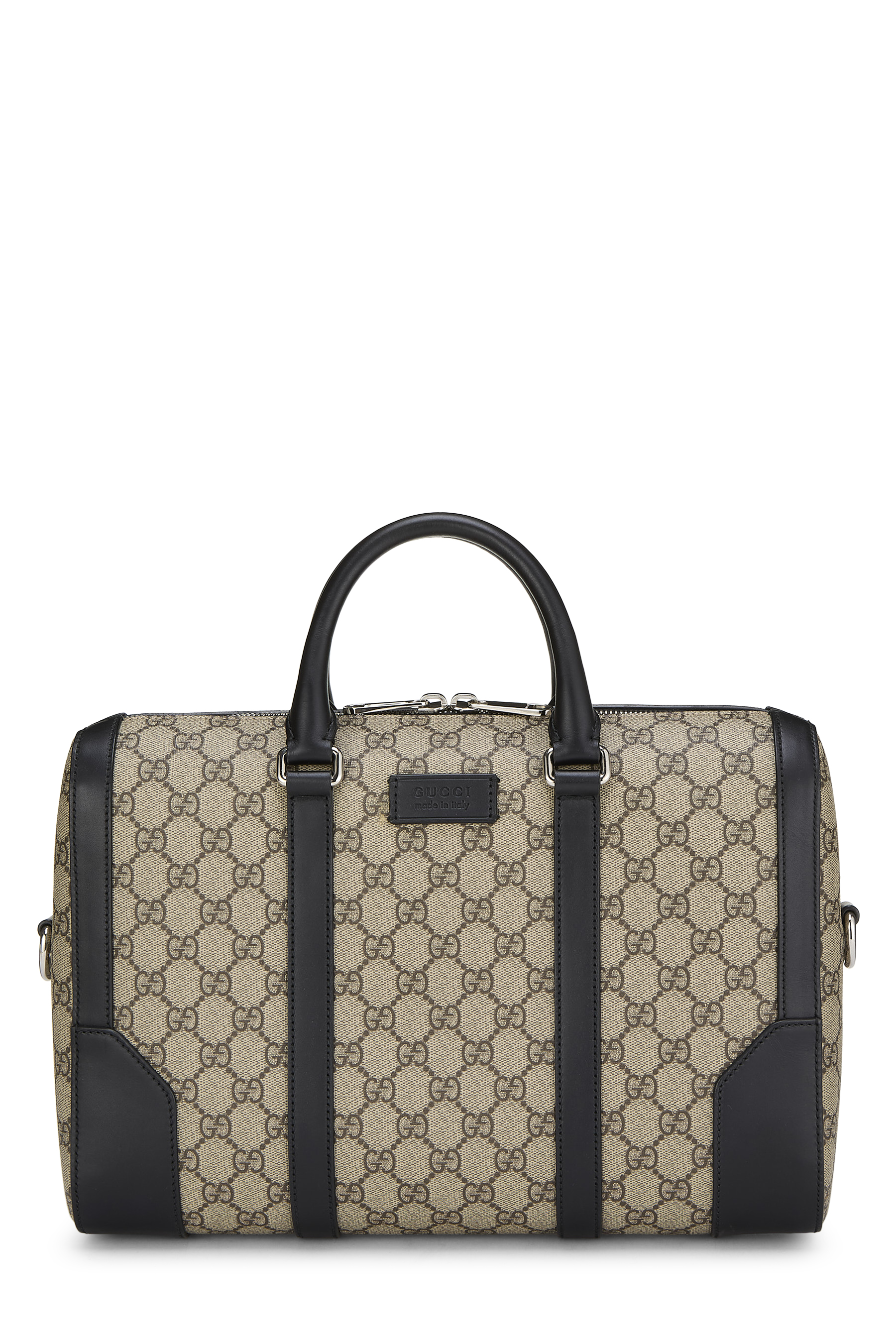 Women's Gucci Black GG Supreme Canvas Briefcase in Black