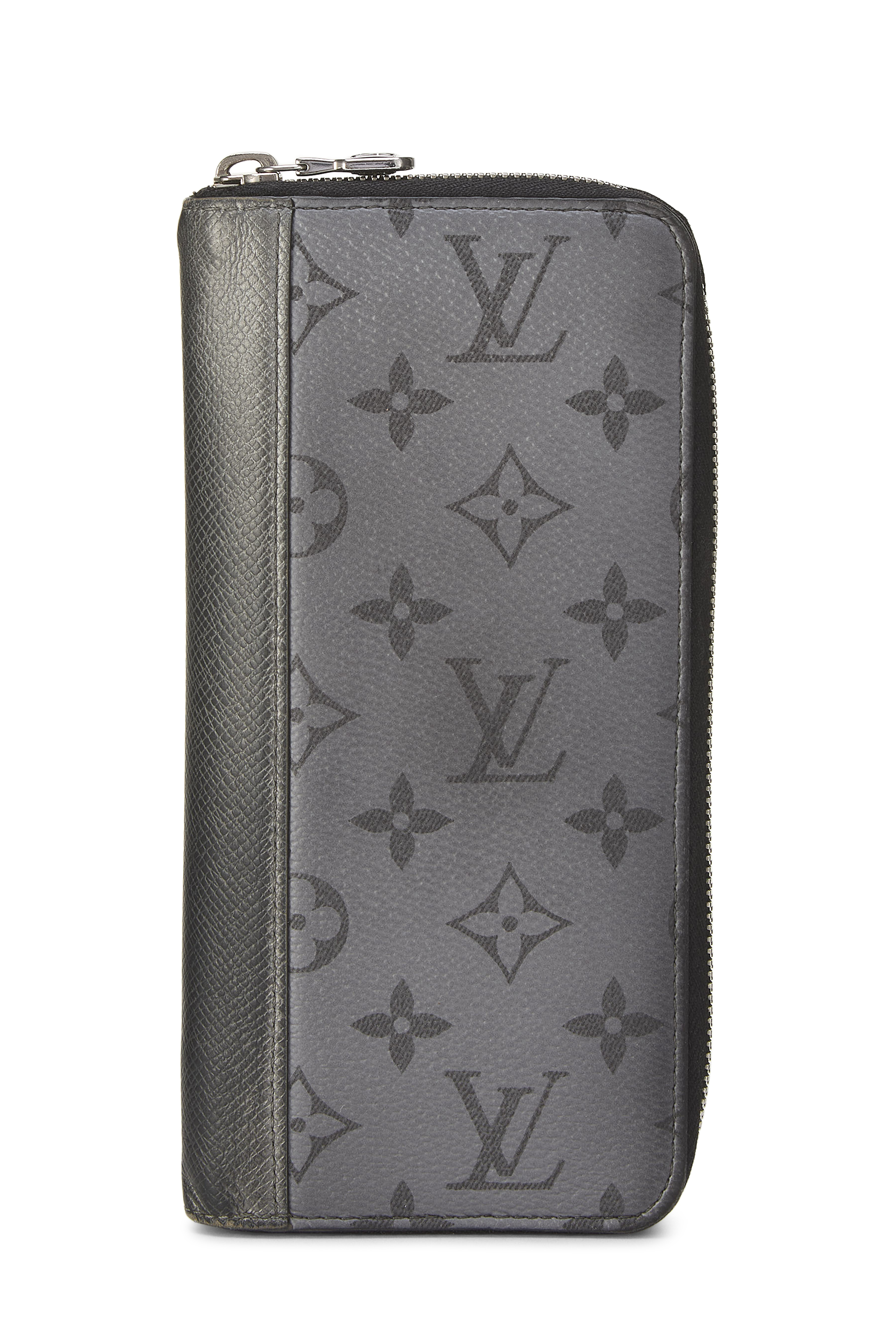 Women's Louis Vuitton Silver Taigarama Zippy Vertical Wallet in Silver