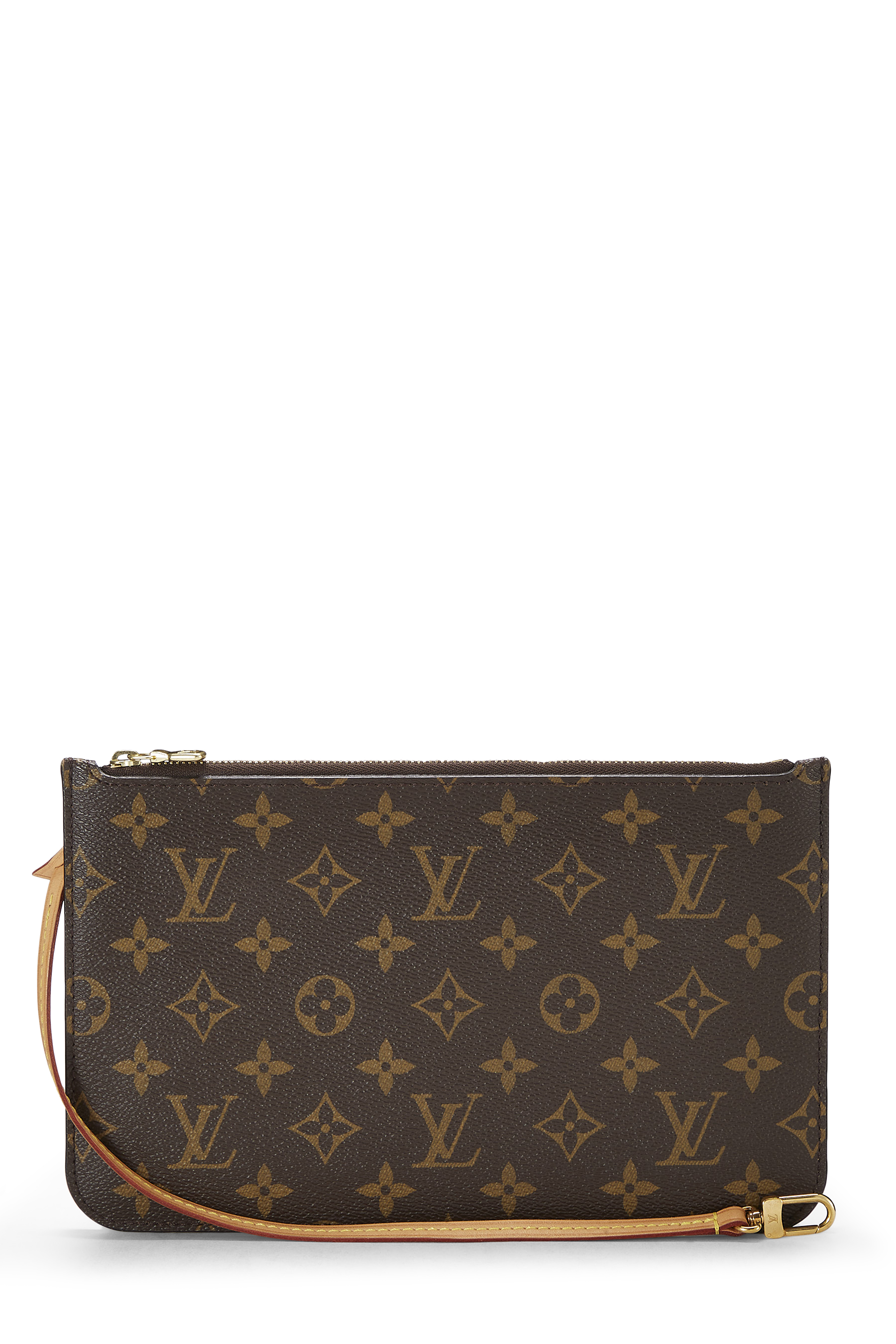 Women's Louis Vuitton Monogram Canvas Neverfull Pouch in Brown MM