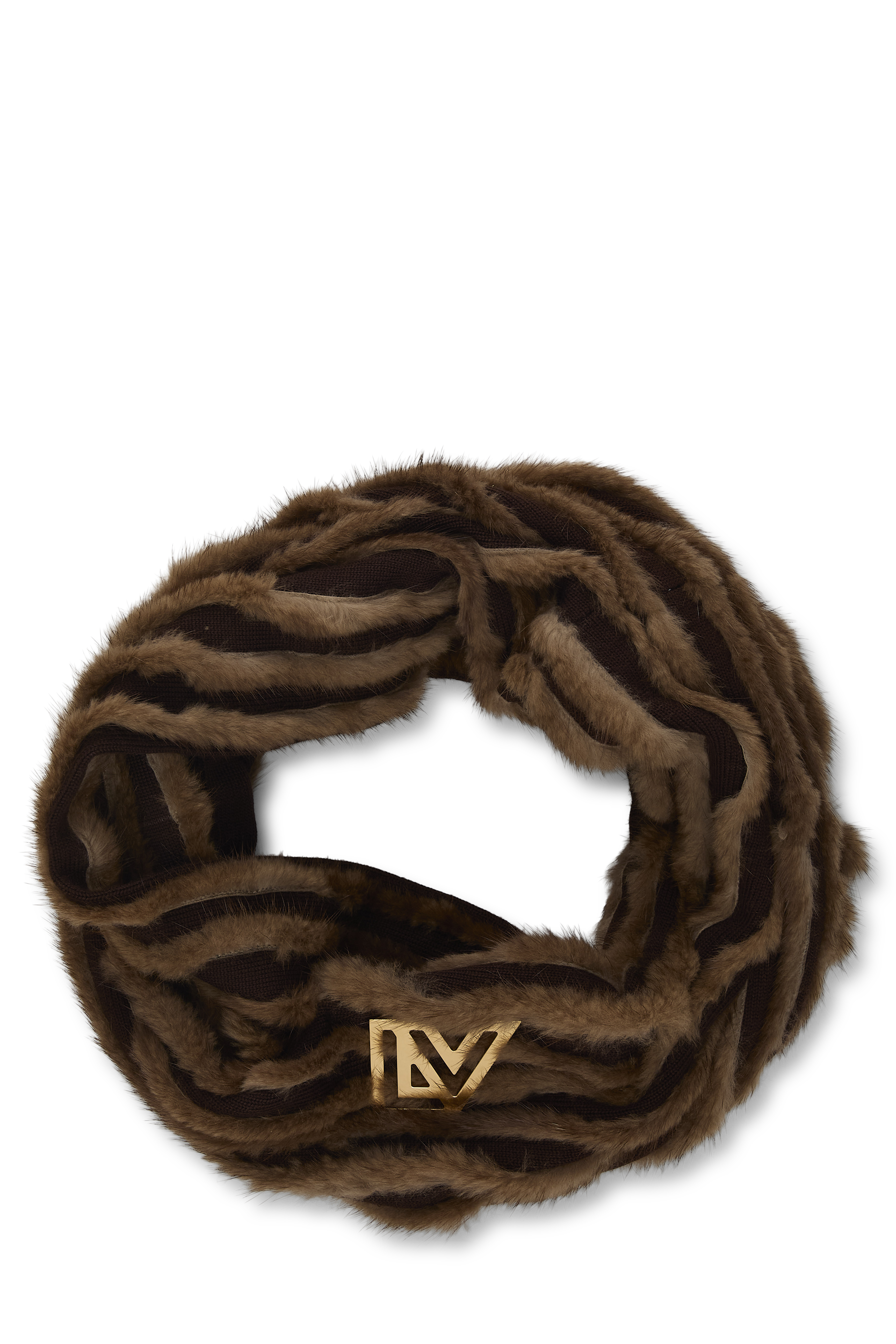 Women's Louis Vuitton Brown Mink Fur Diva Snood Muffler in Brown