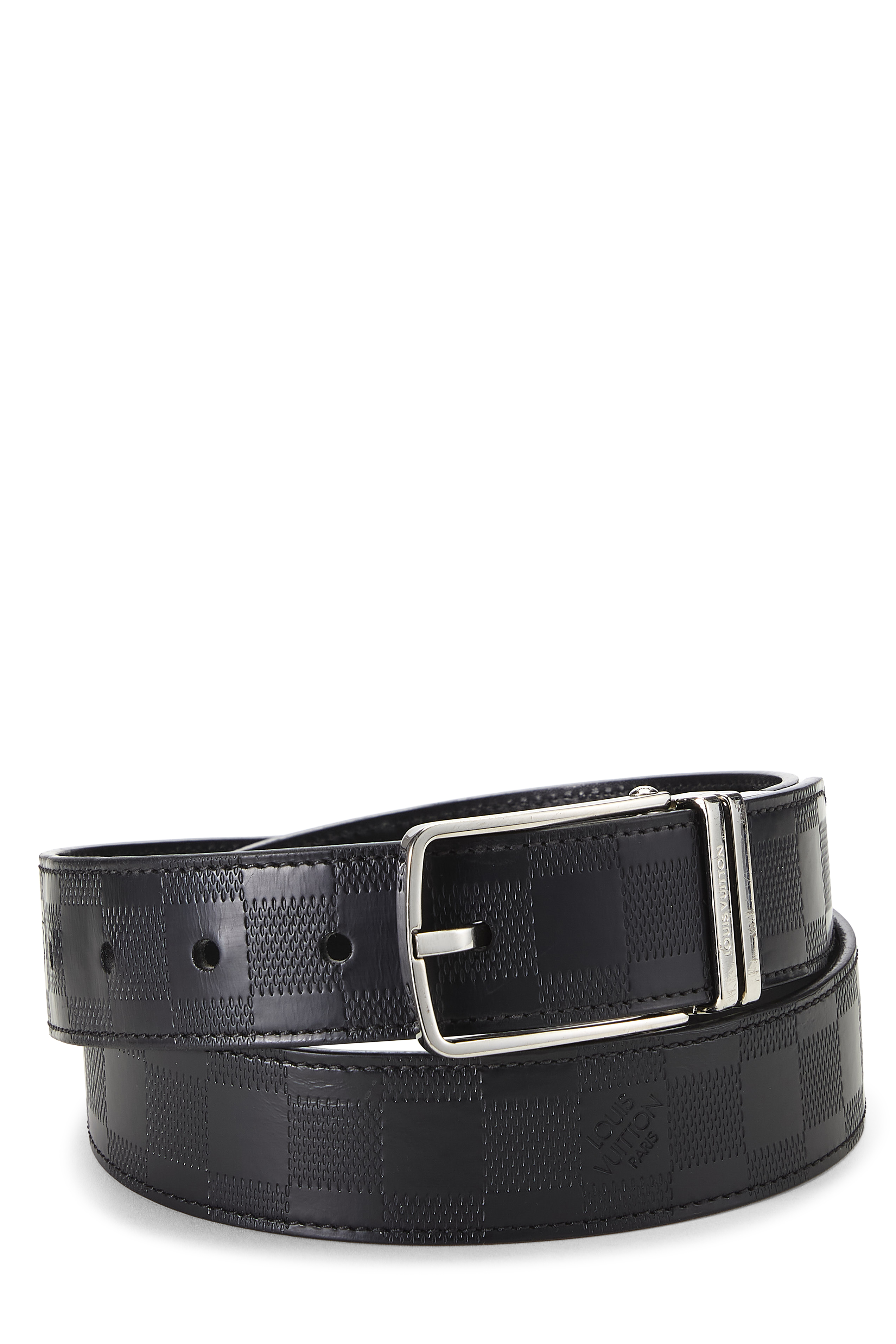 Women's Louis Vuitton Black Damier Graphite Ceinture 90 in Black