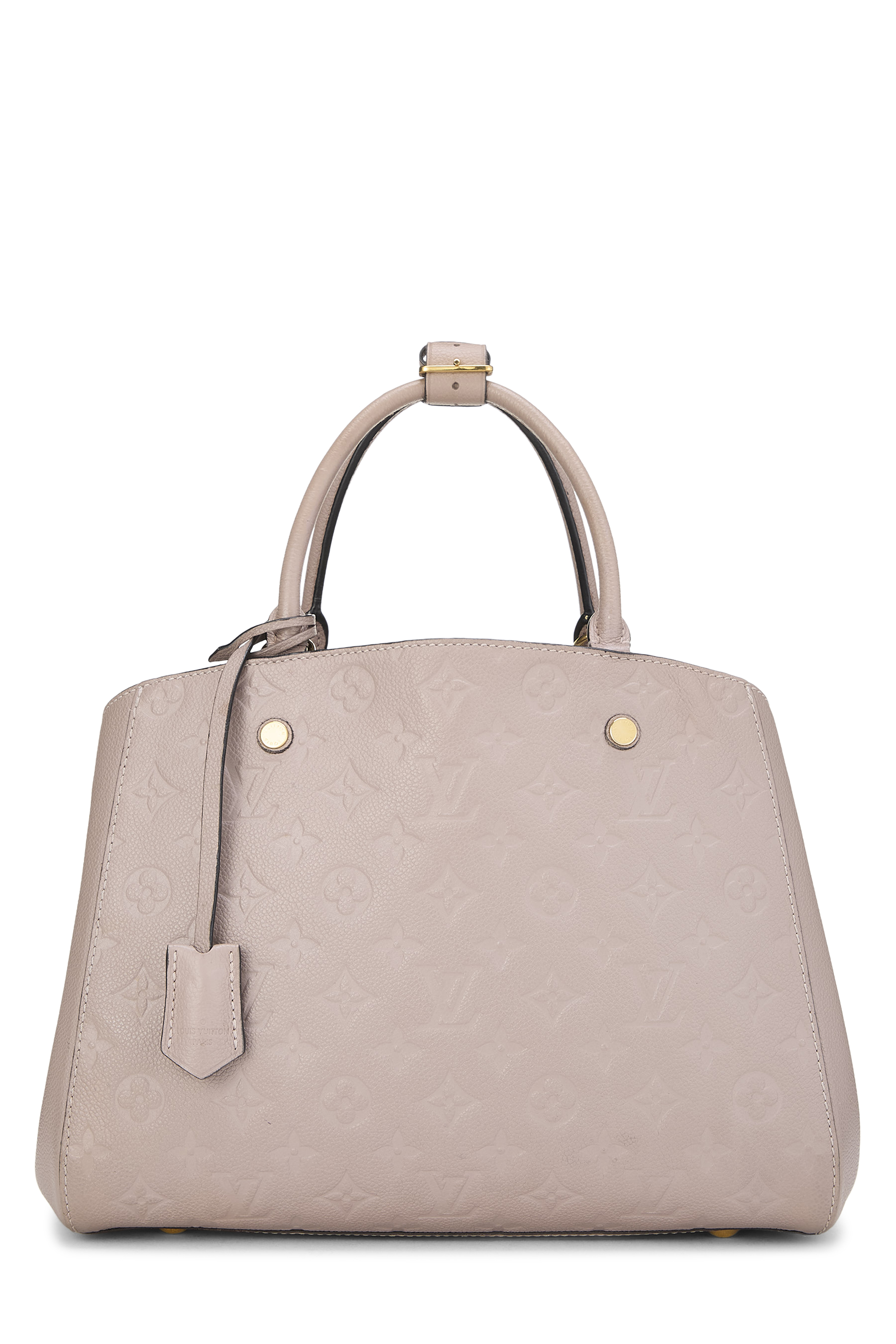 Women's Louis Vuitton Purple Monogram Empreinte Montaigne MM in Purple MM
