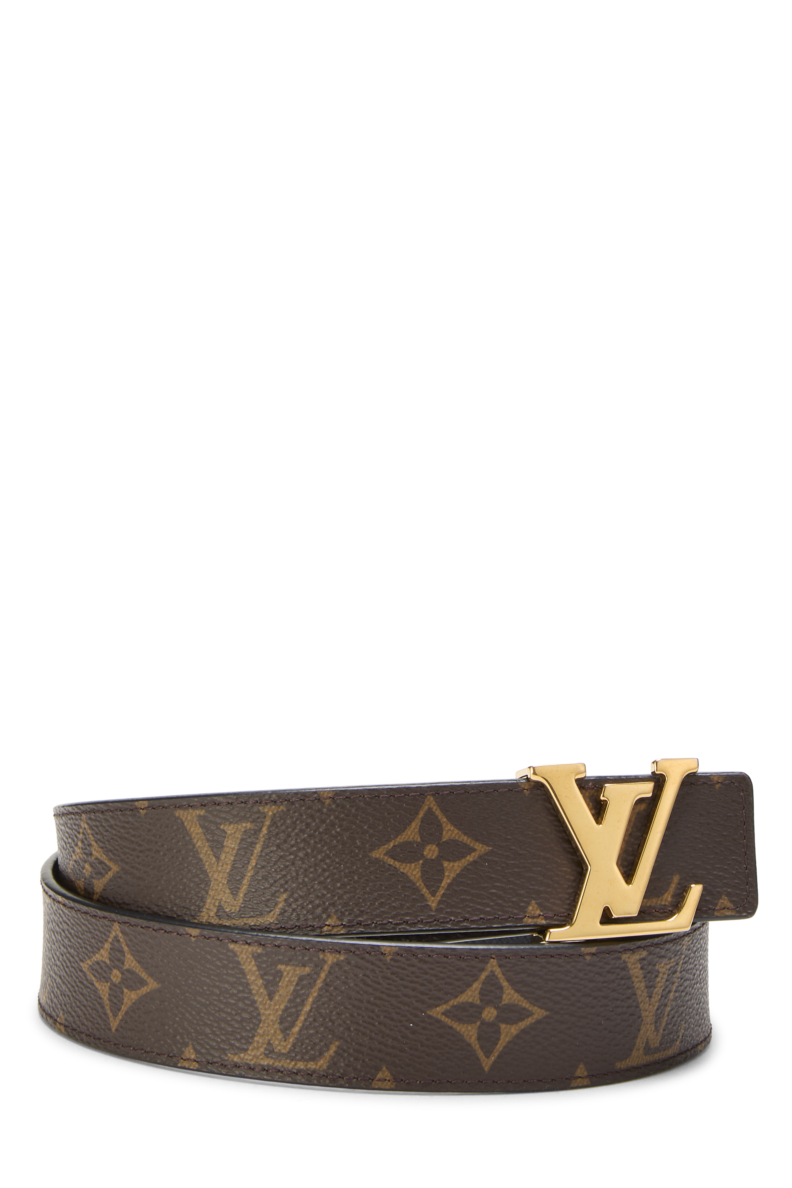 Women's Louis Vuitton Black Monogram LV Initiales Reversible Ceinture 80 in Black