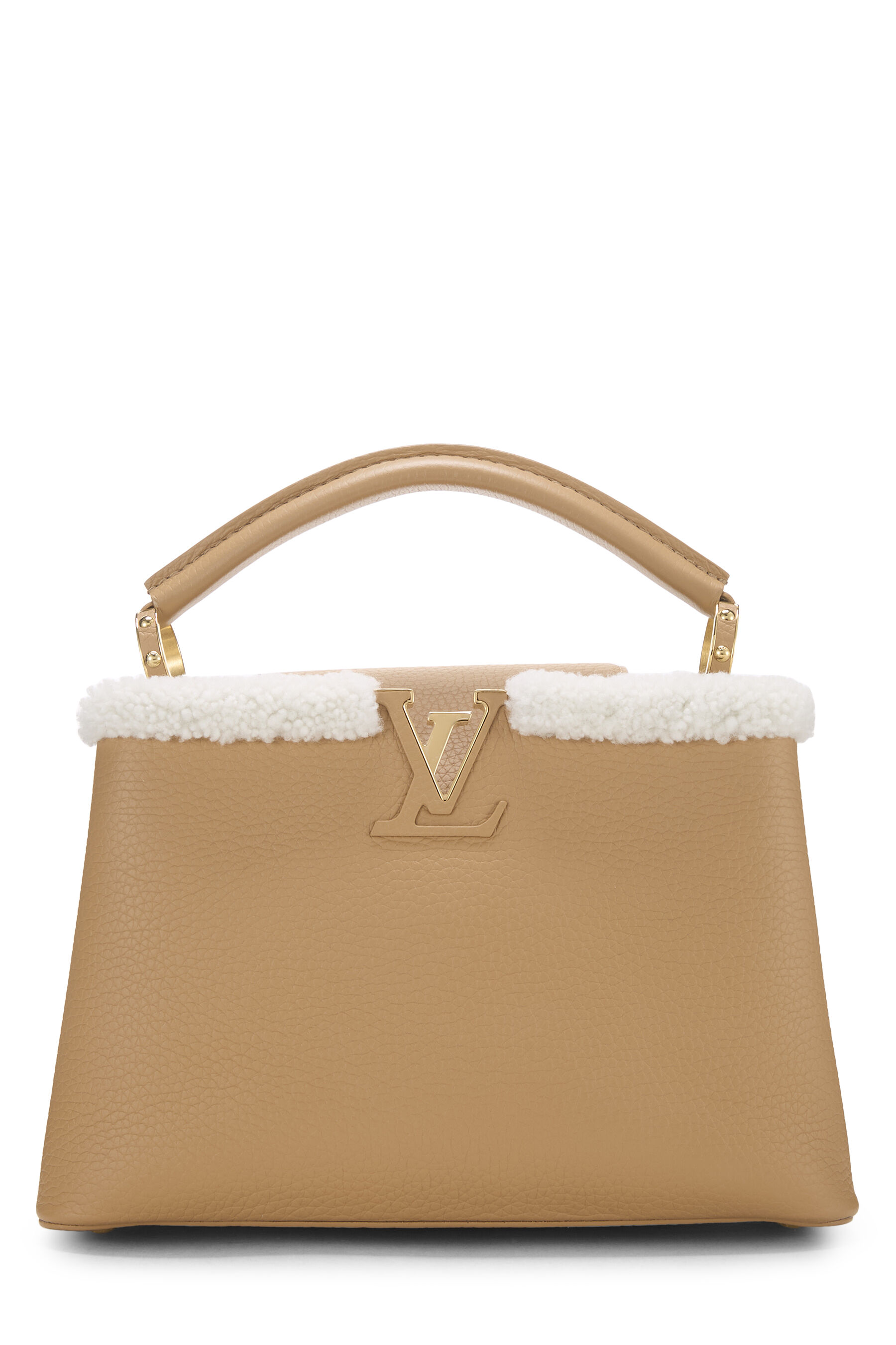 Women's Louis Vuitton Brown Shearling Capucines BB in Brown BB
