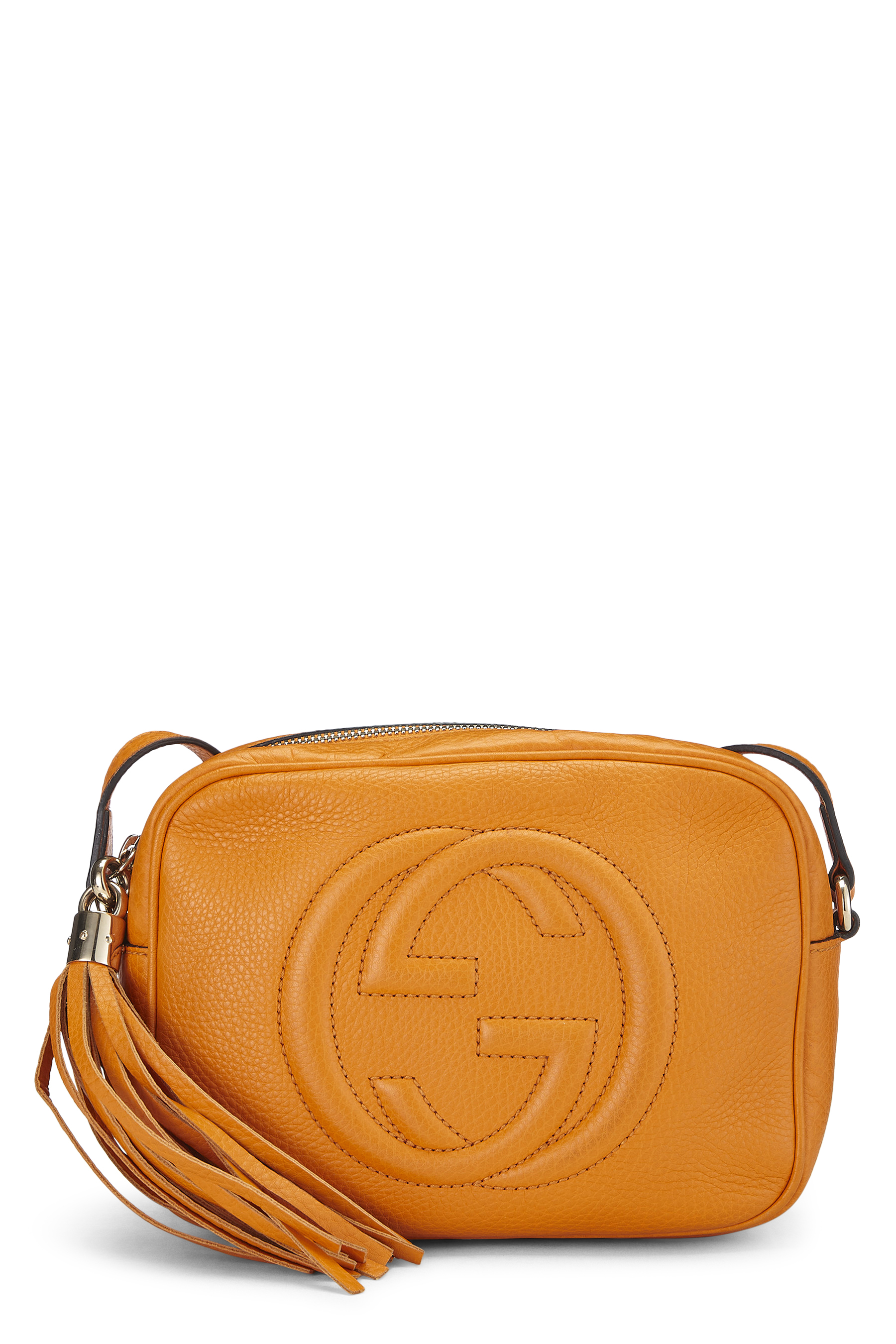 Women's Gucci Orange Grained Leather Soho Disco in Orange