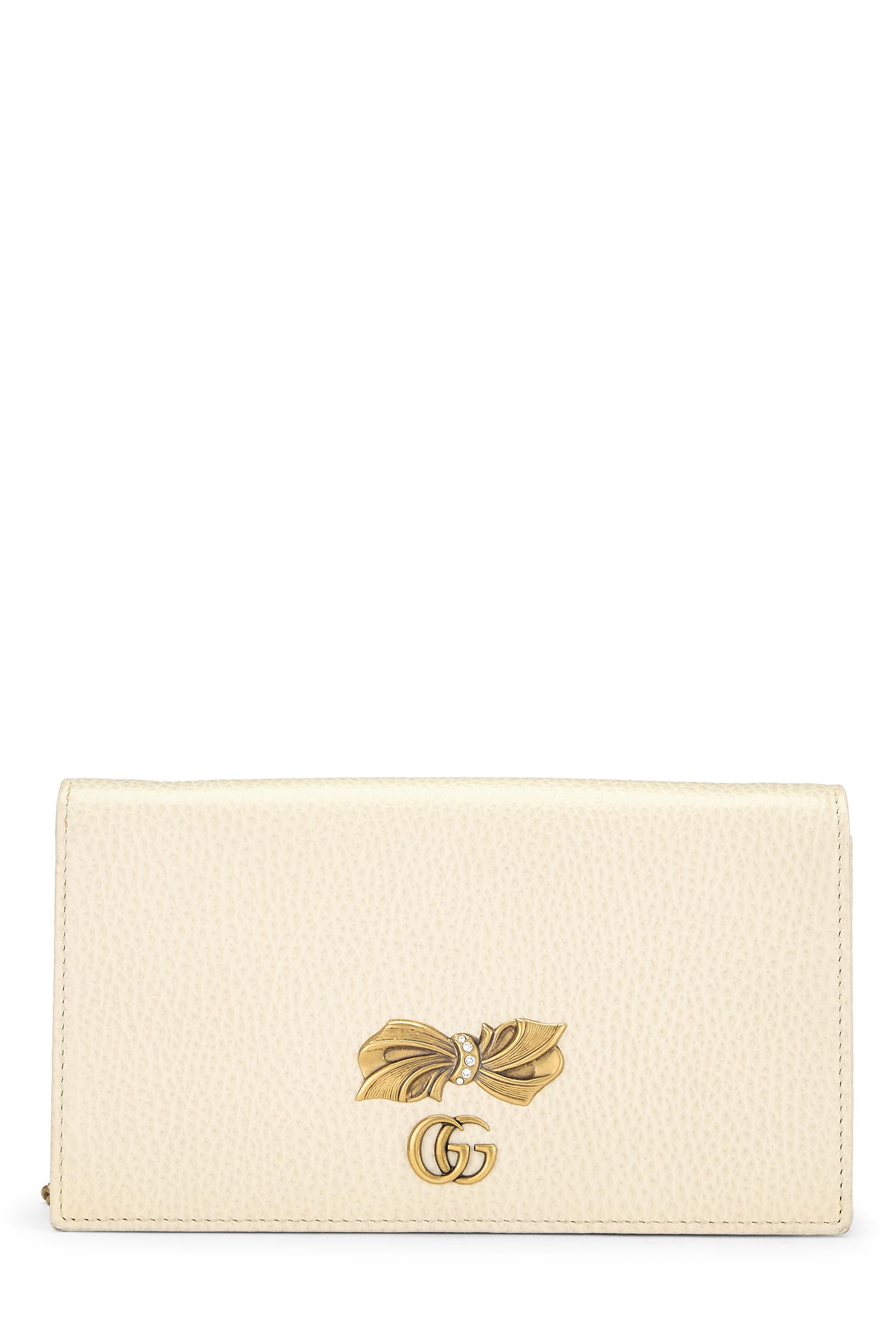 Women's Gucci White Leather GG Marmont Crossbody Bag in White