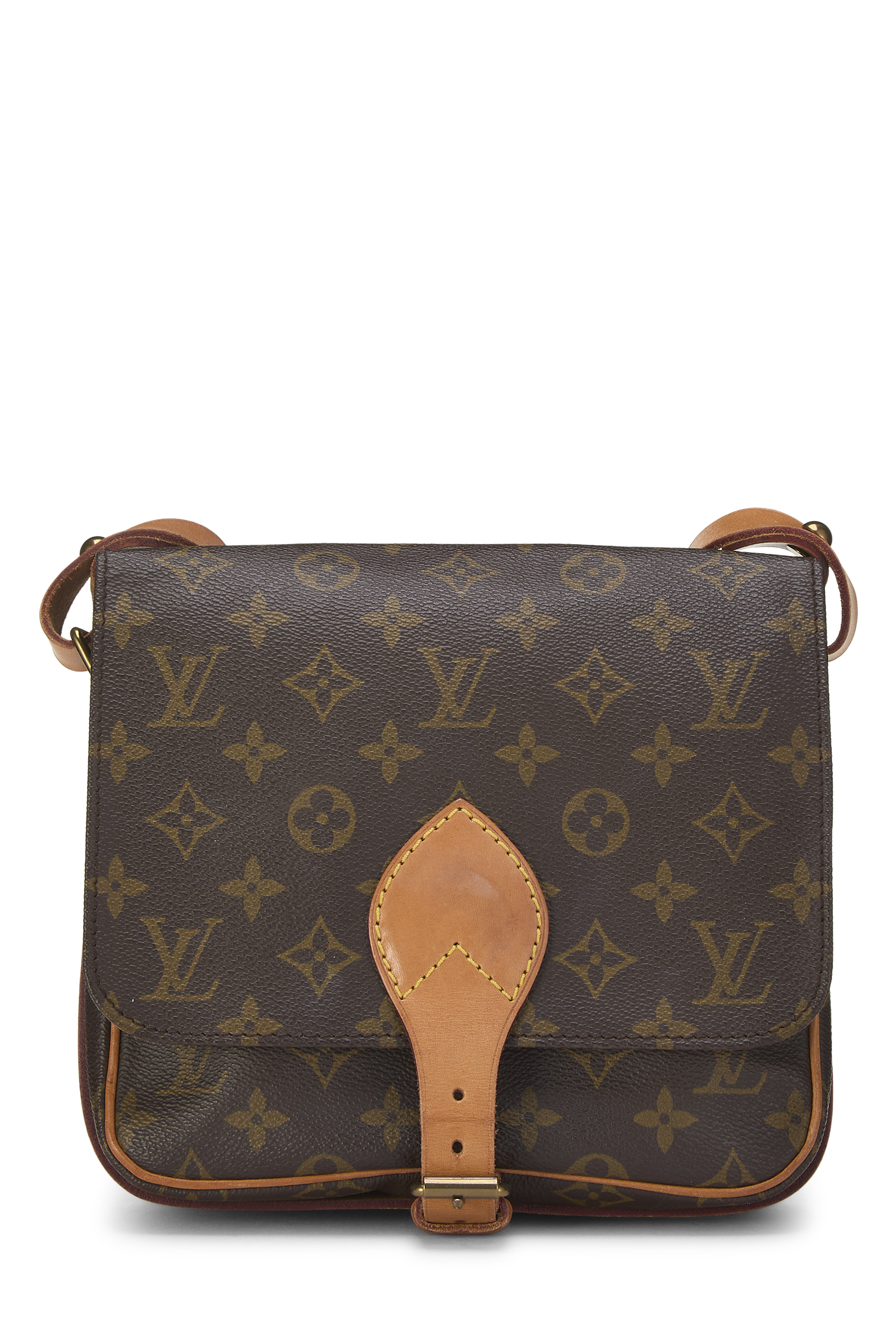 Women's Louis Vuitton Monogram Canvas Cartouchiere MM in Brown MM