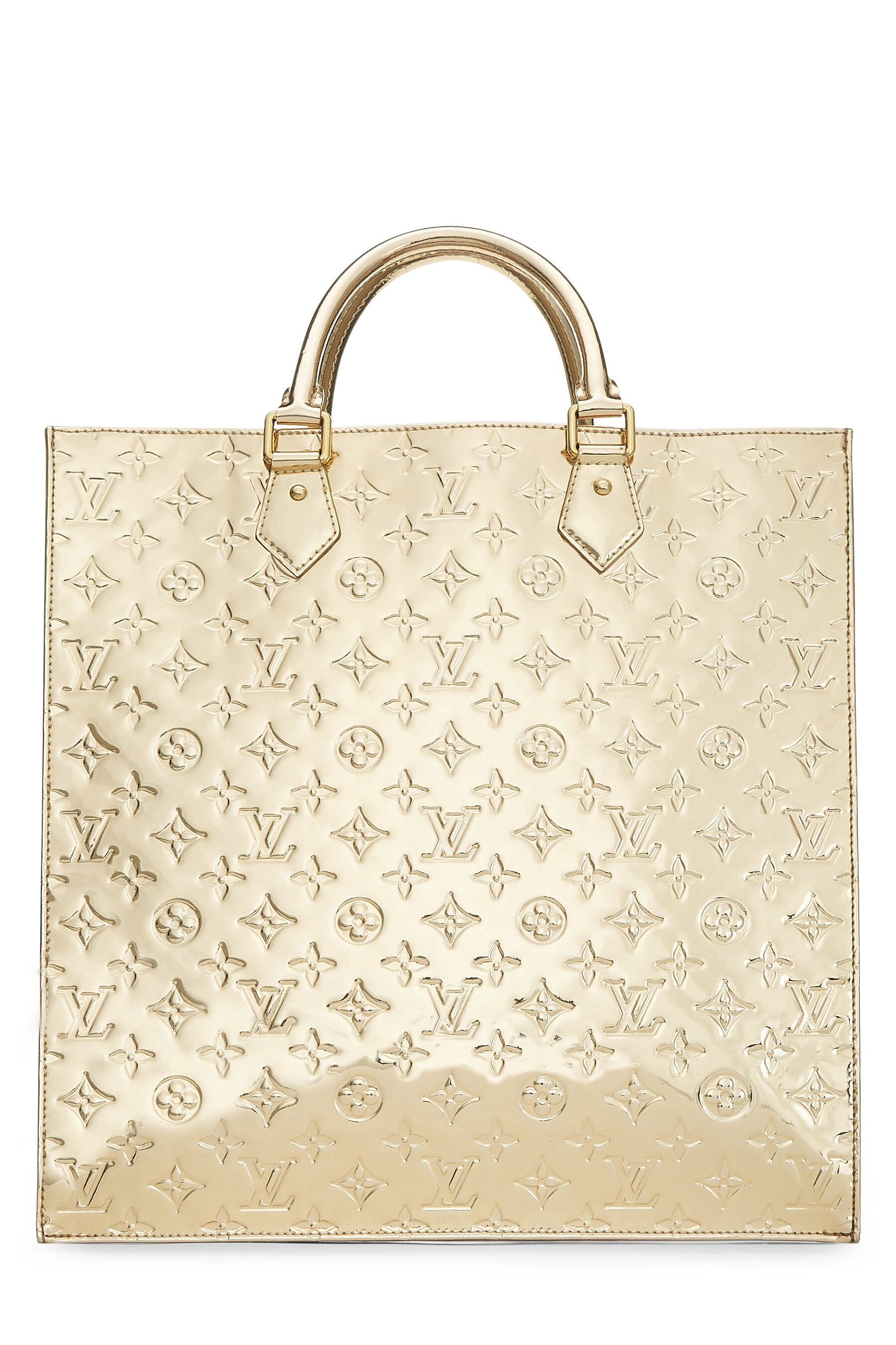 Women's Louis Vuitton Gold Monogram Miroir Sac Plat in Gold
