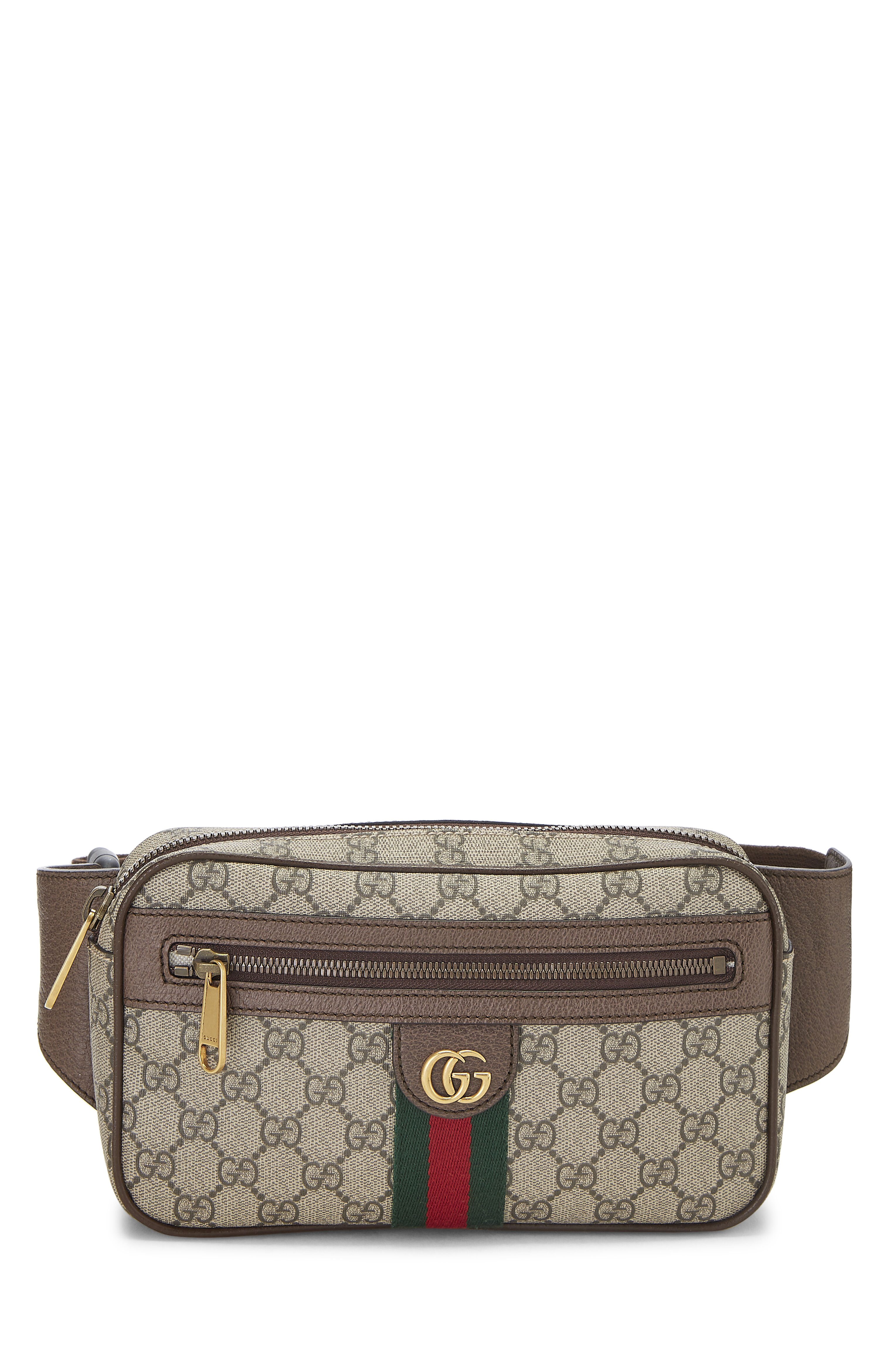 Women's Gucci Original GG Supreme Canvas Ophidia Belt Bag in Brown
